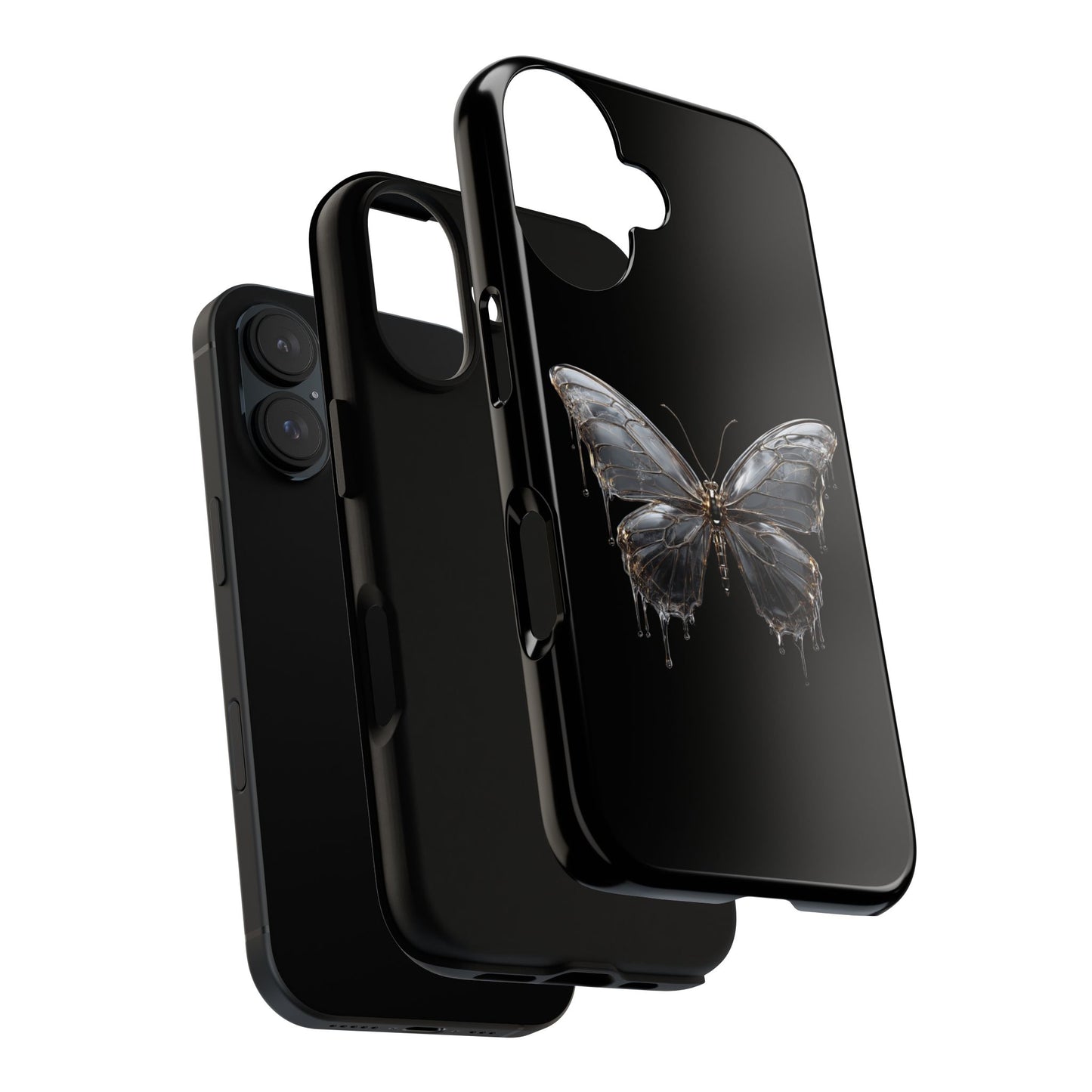 Metallic Butterfly (iPhone X - iPhone 17 Pro Max) [TOUGH CASE]