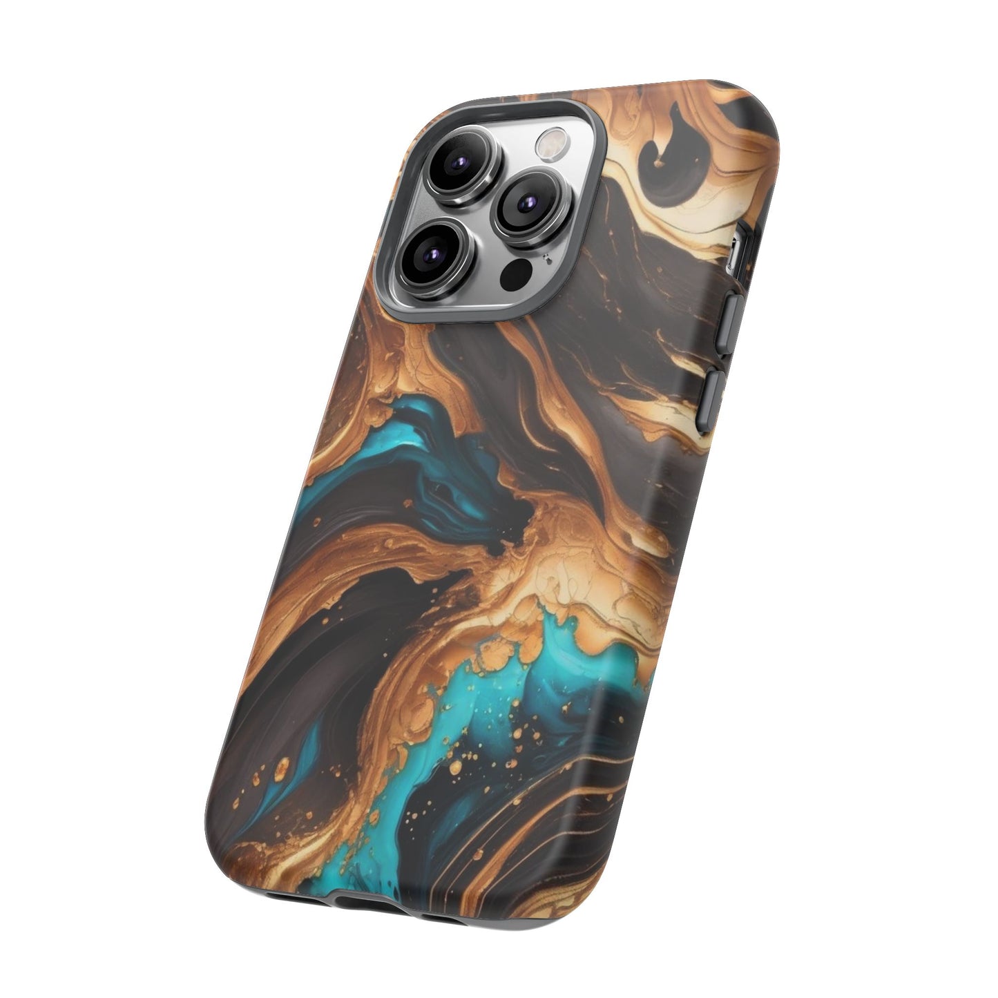 Metallic Swirls (iPhone X - iPhone 17 Pro Max) [TOUGH CASE]