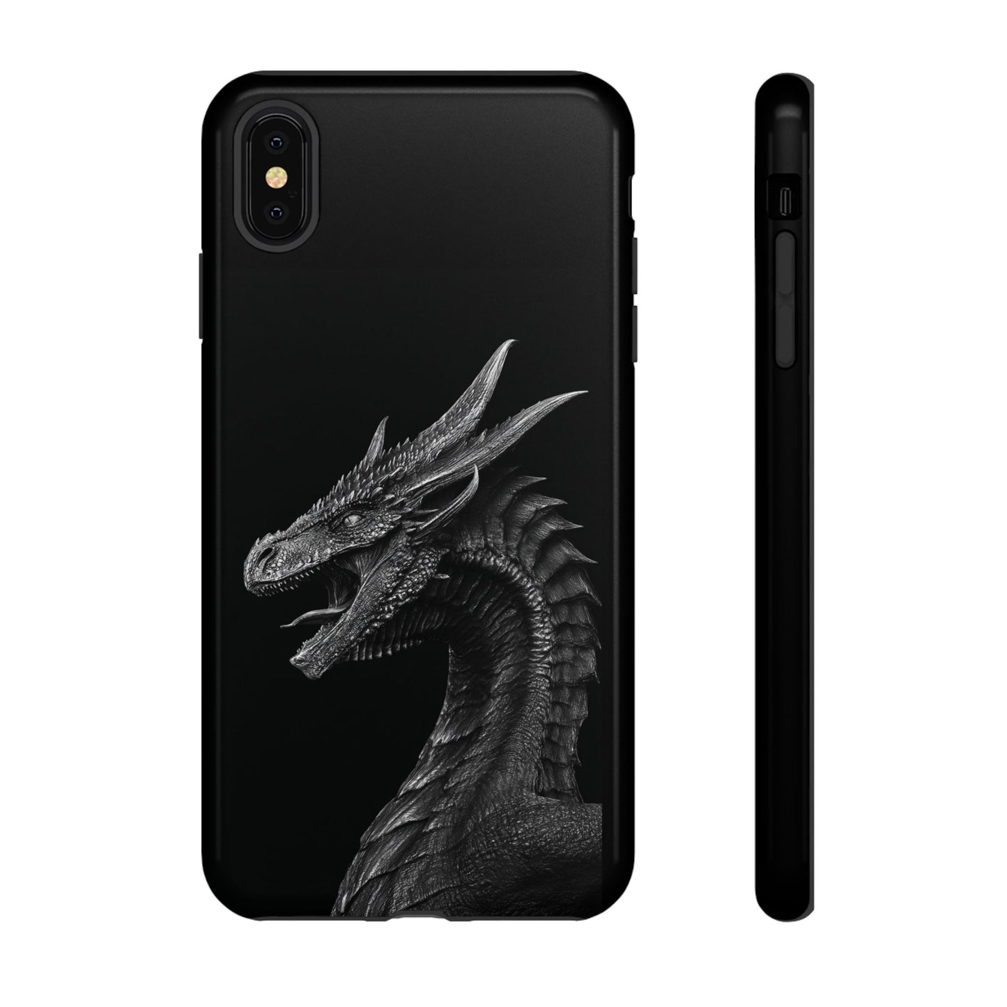 Black & White Dragon (iPhone X - iPhone 17 Pro Max) [TOUGH CASE]