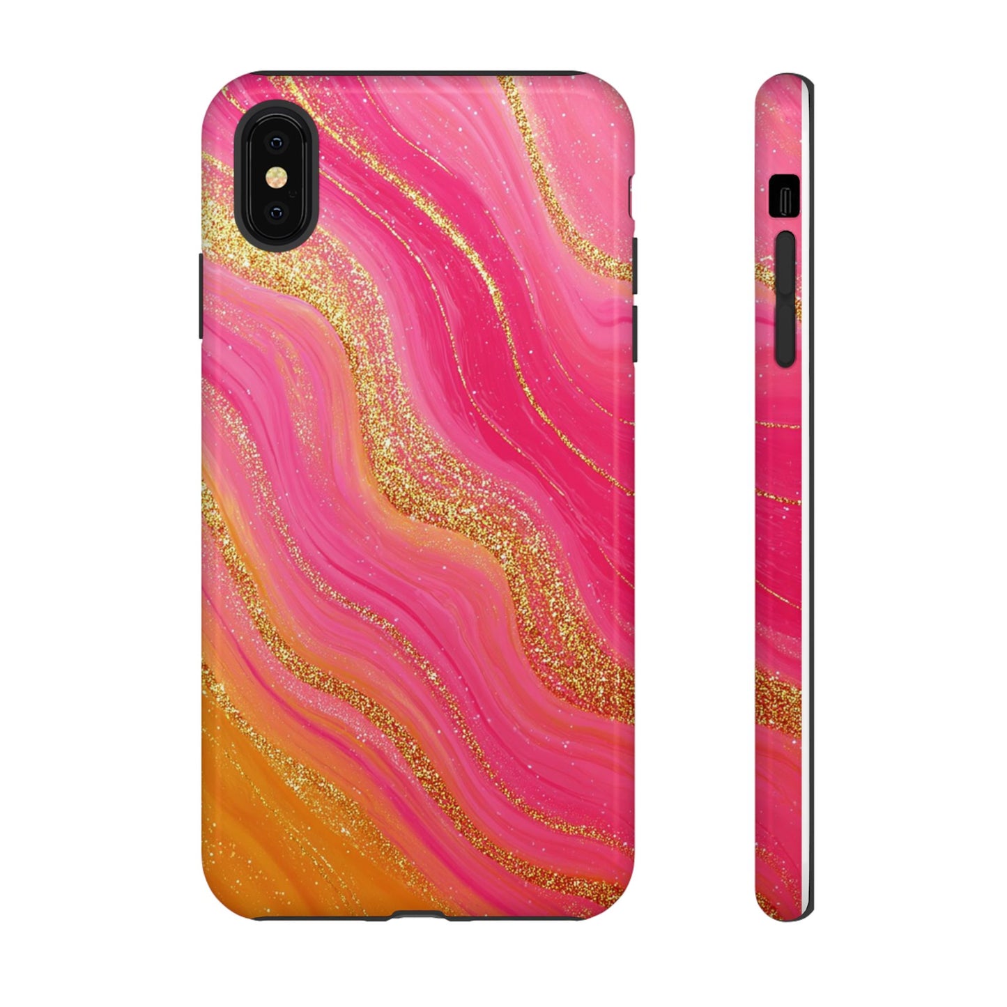 Pink and Glitter Gold Marble [TOUGH CASE]