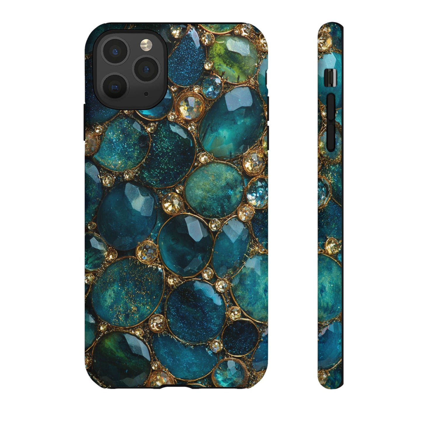 Blue Gemstones (iPhone Pro Max - iPhone X) [Tough Case]
