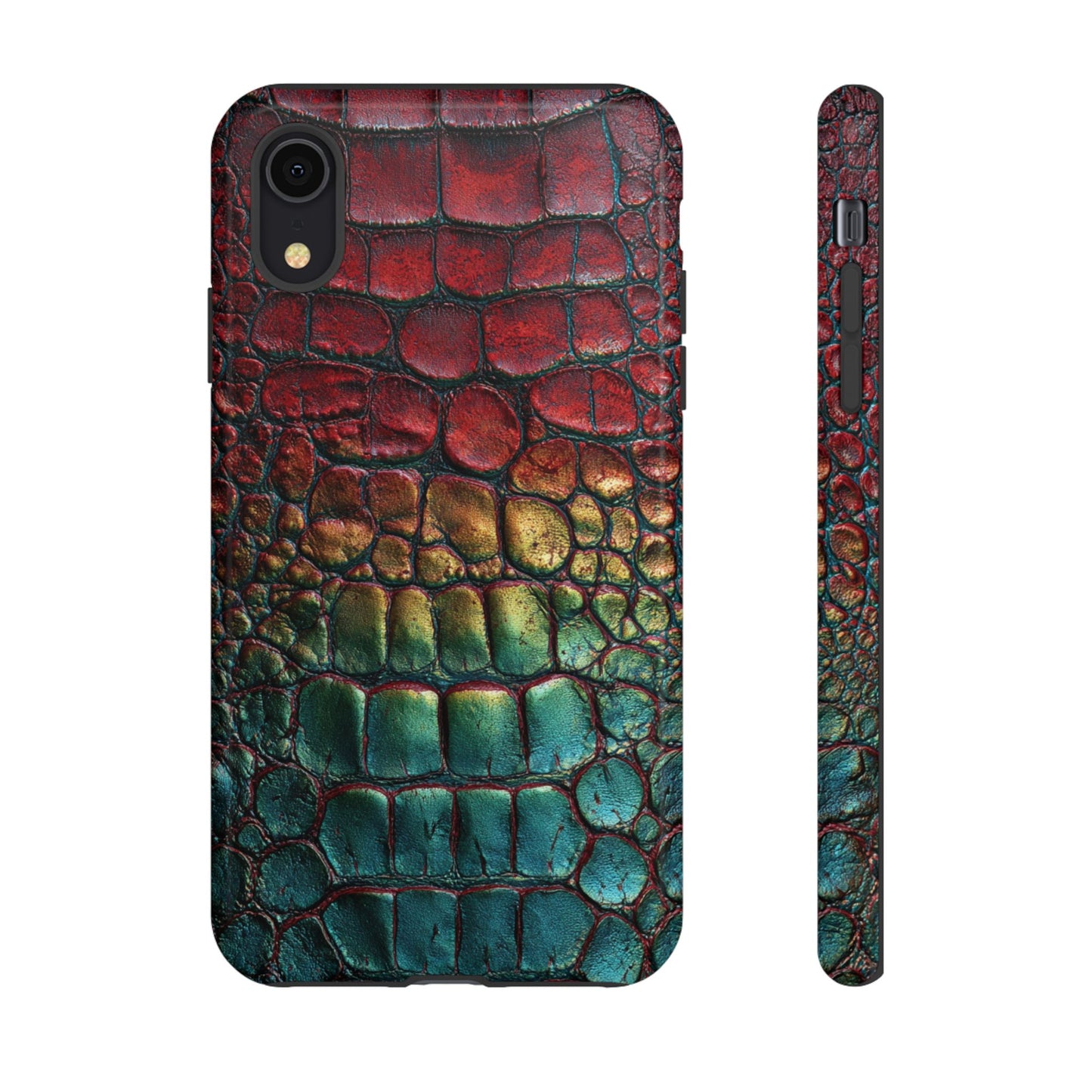 Red, Yellow, Blue Crocodile Skin [TOUGH CASE]