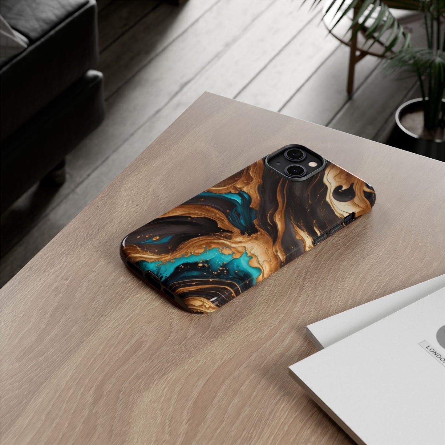 Metallic Swirls (iPhone X - iPhone 17 Pro Max) [TOUGH CASE]