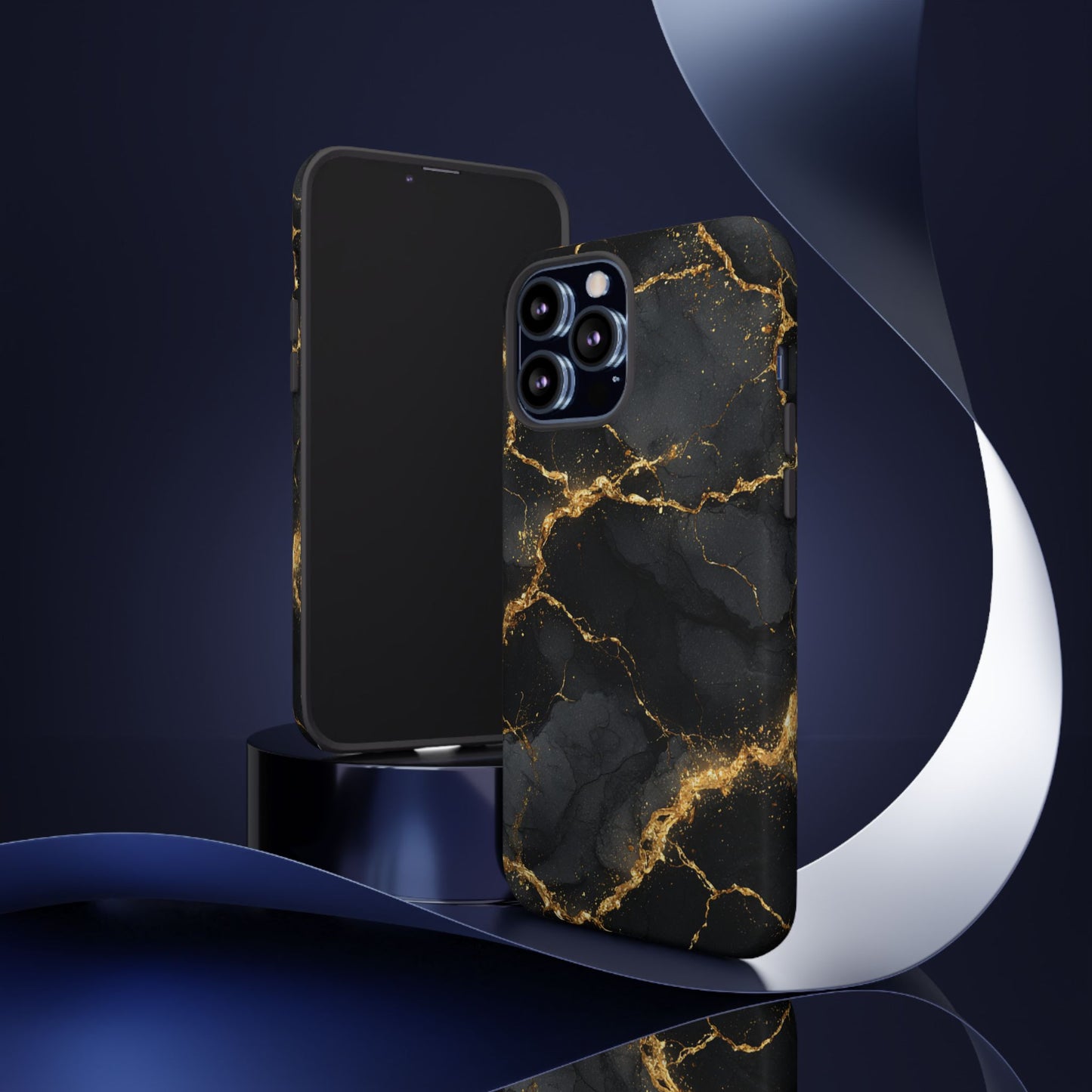Black & Gold Marble [TOUGH CASE]