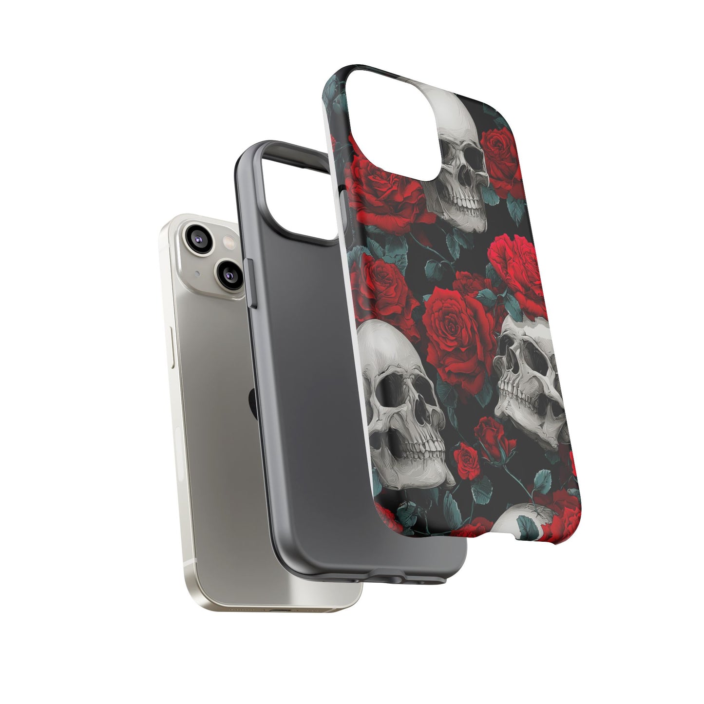 LOW STOCK Skull & Red Roses [TOUGH CASE]