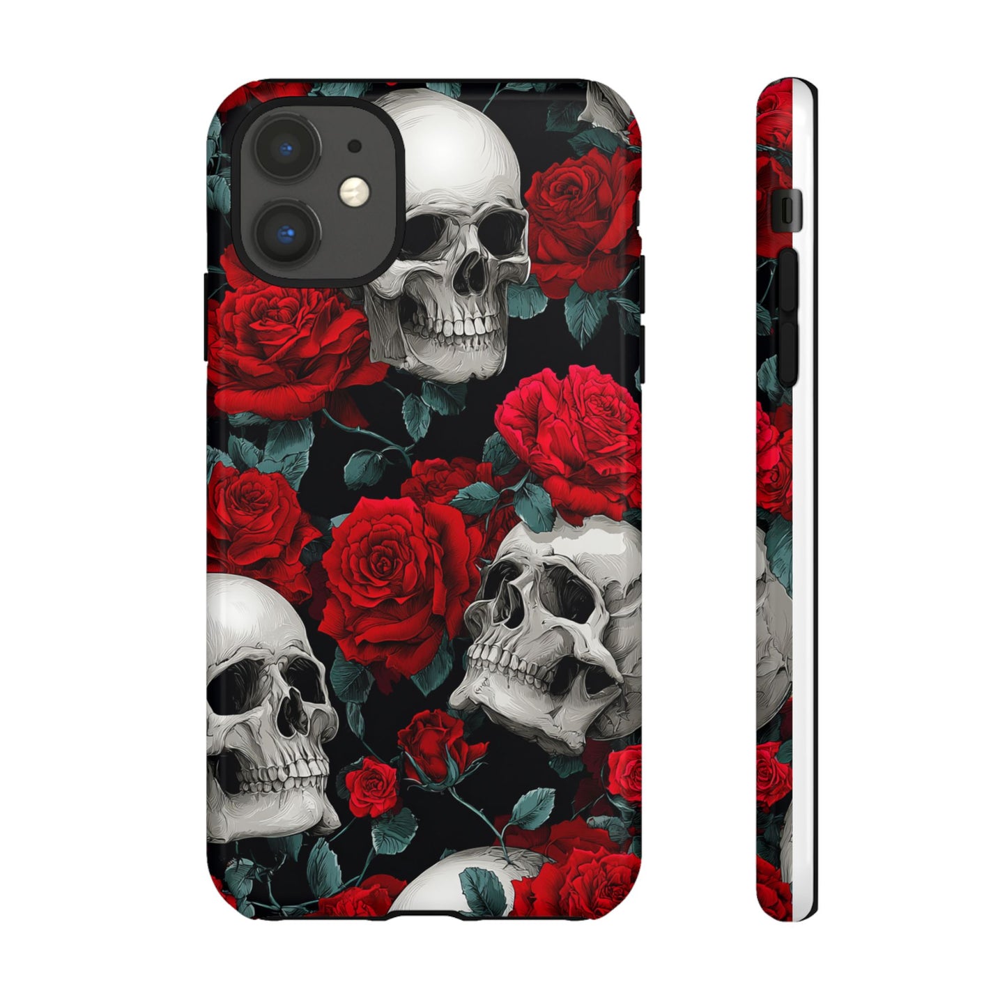 LOW STOCK Skull & Red Roses [TOUGH CASE]