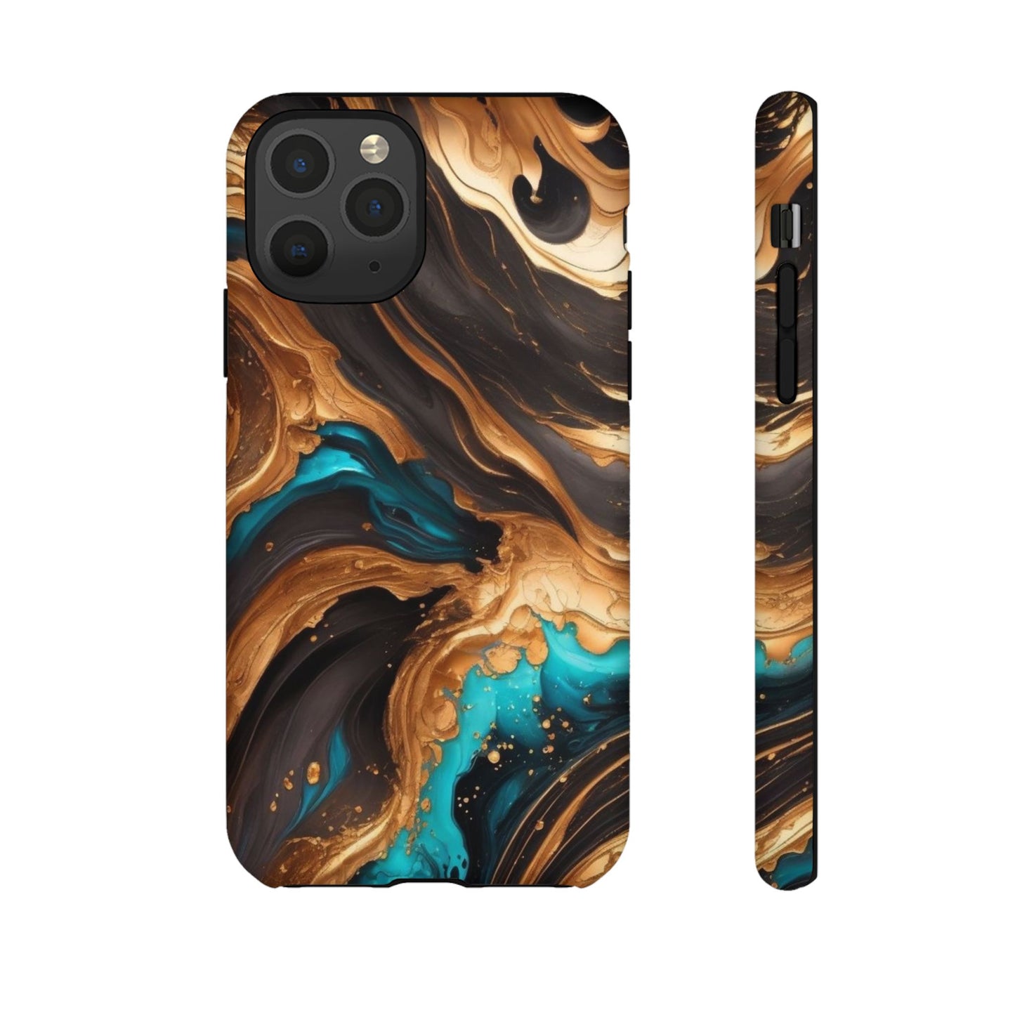 Metallic Swirls (iPhone X - iPhone 17 Pro Max) [TOUGH CASE]