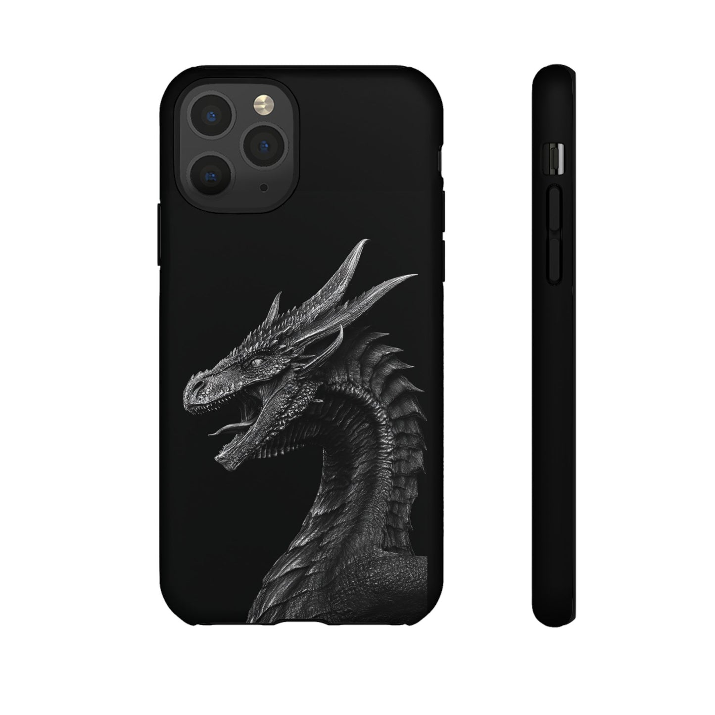 Black & White Dragon (iPhone X - iPhone 17 Pro Max) [TOUGH CASE]