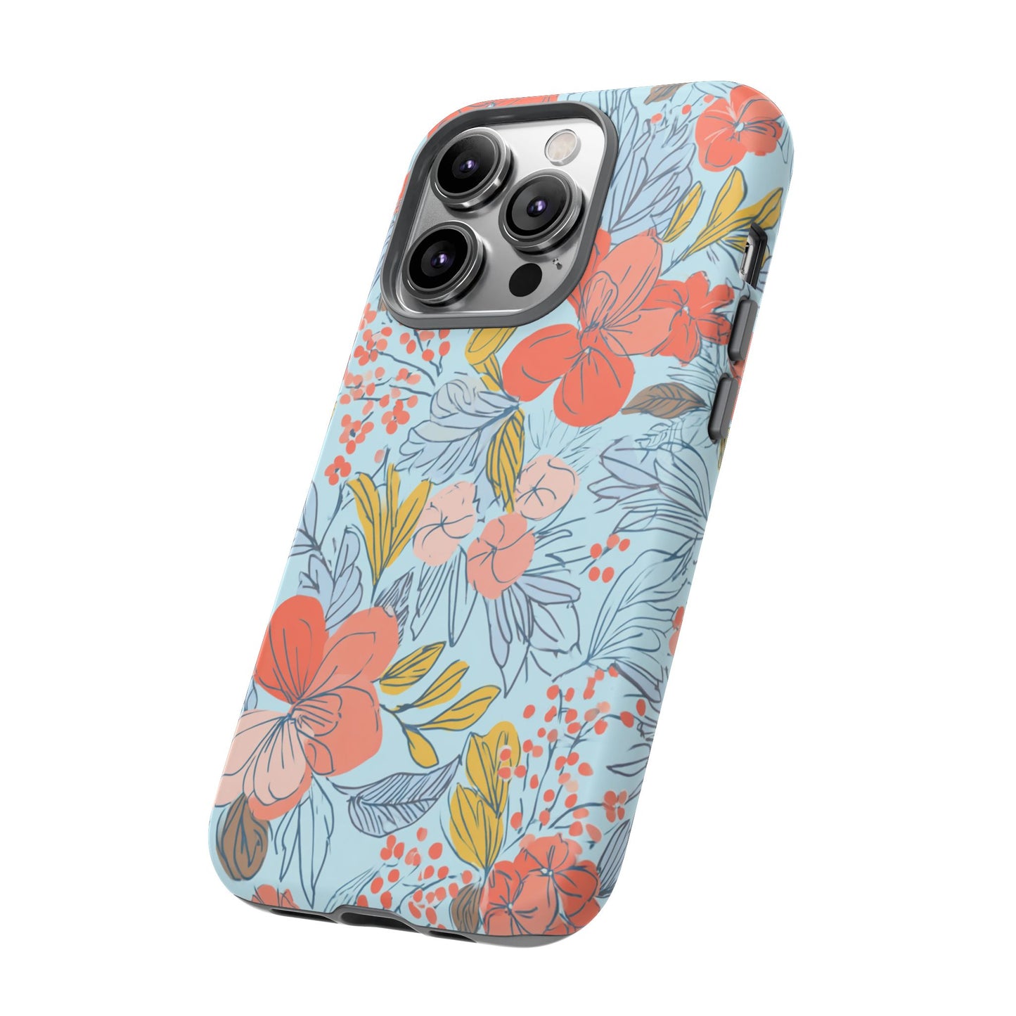 Floral 02 (iPhone X - iPhone 17 Pro Max) [TOUGH CASE]