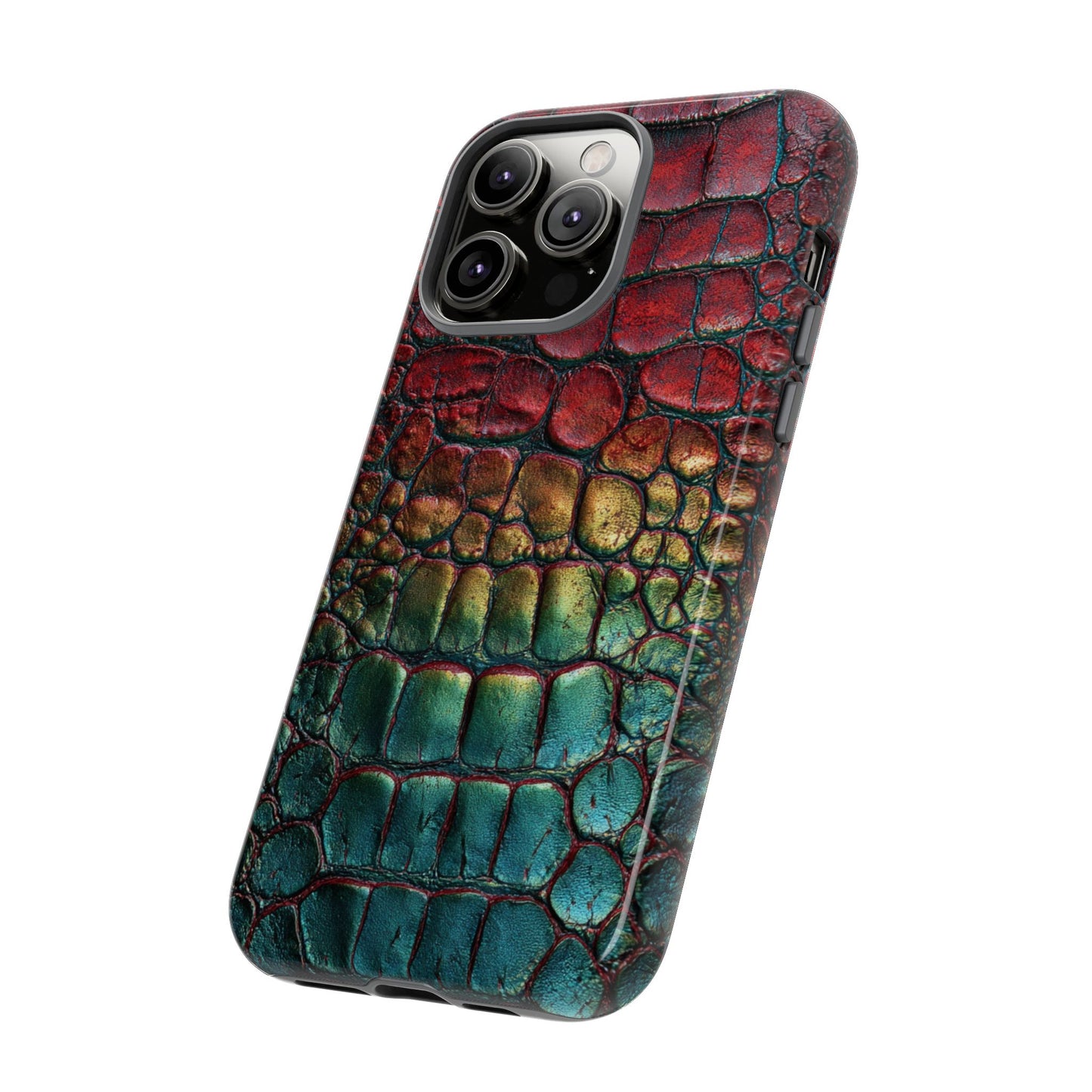 Red, Yellow, Blue Crocodile Skin [TOUGH CASE]