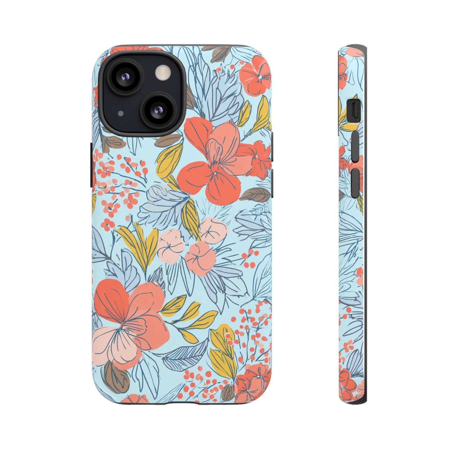 Floral 02 (iPhone X - iPhone 17 Pro Max) [TOUGH CASE]