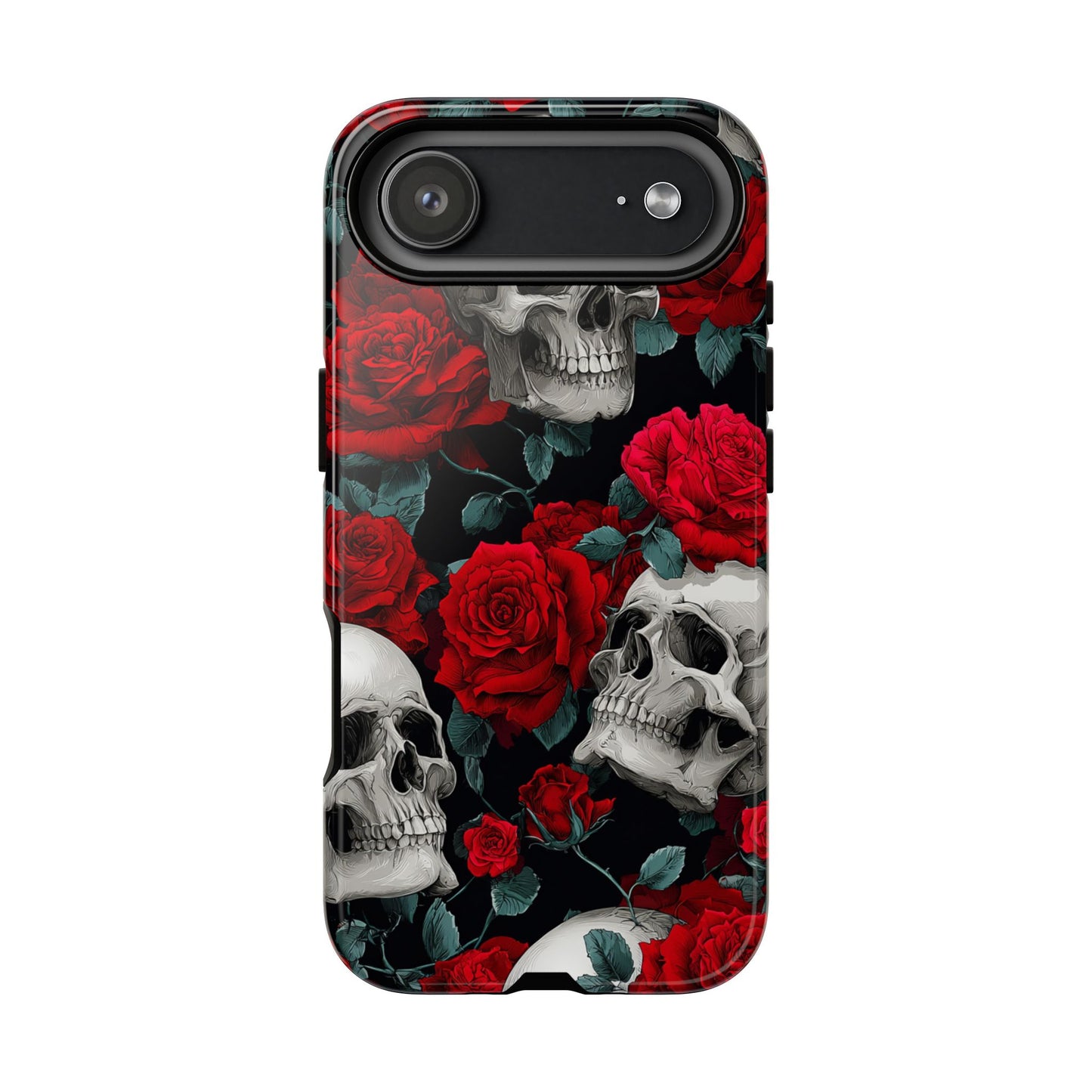 LOW STOCK Skull & Red Roses [TOUGH CASE]