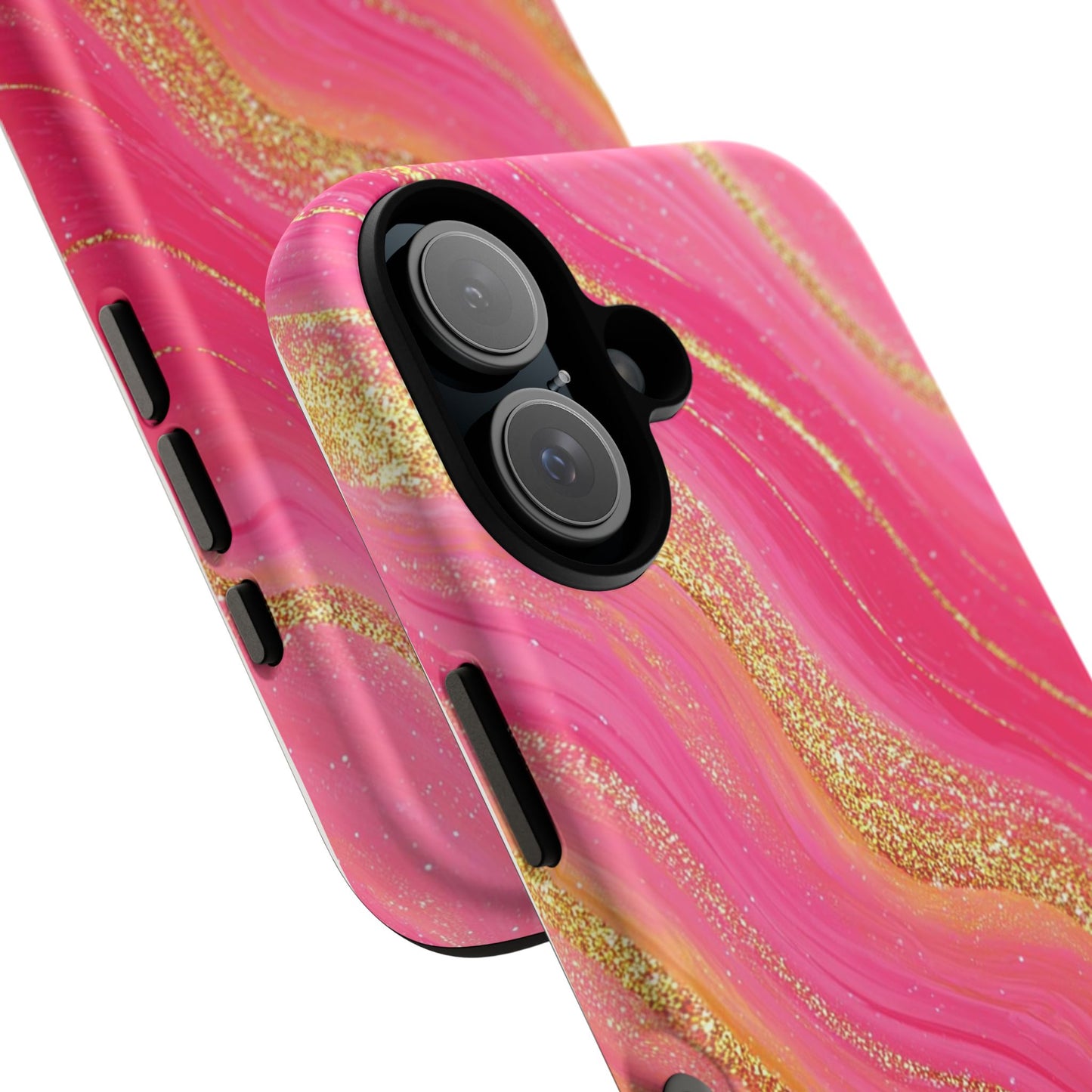 Pink and Glitter Gold Marble [TOUGH CASE]