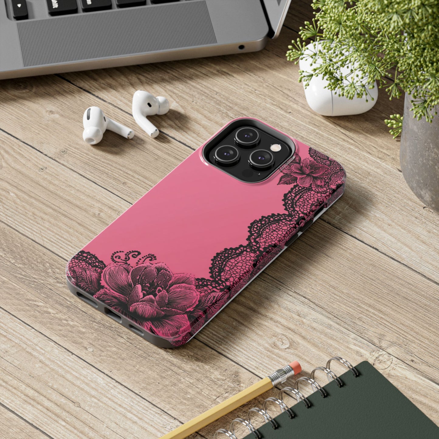 Pink Floral Lace