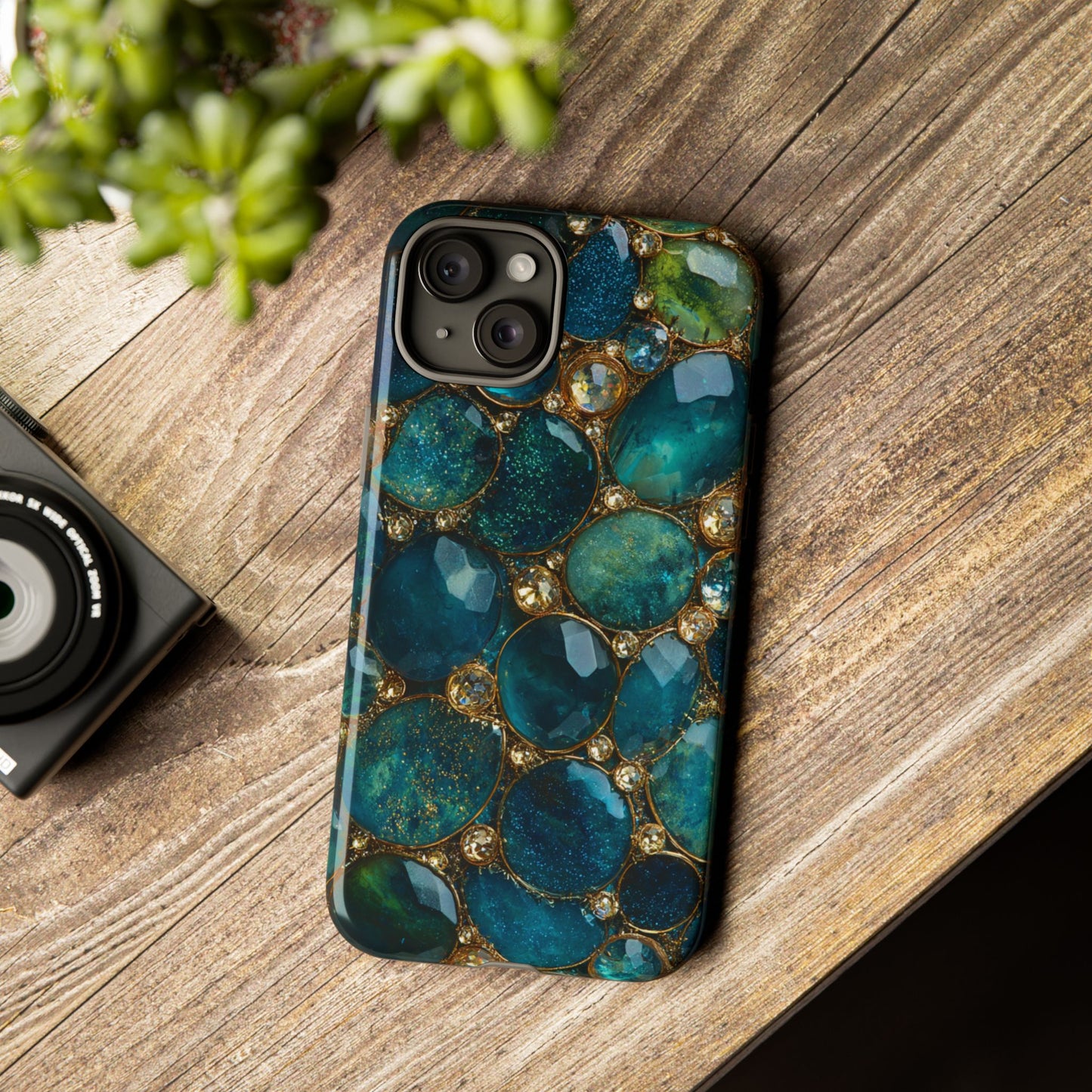 Blue Gemstones (iPhone Pro Max - iPhone X) [Tough Case]