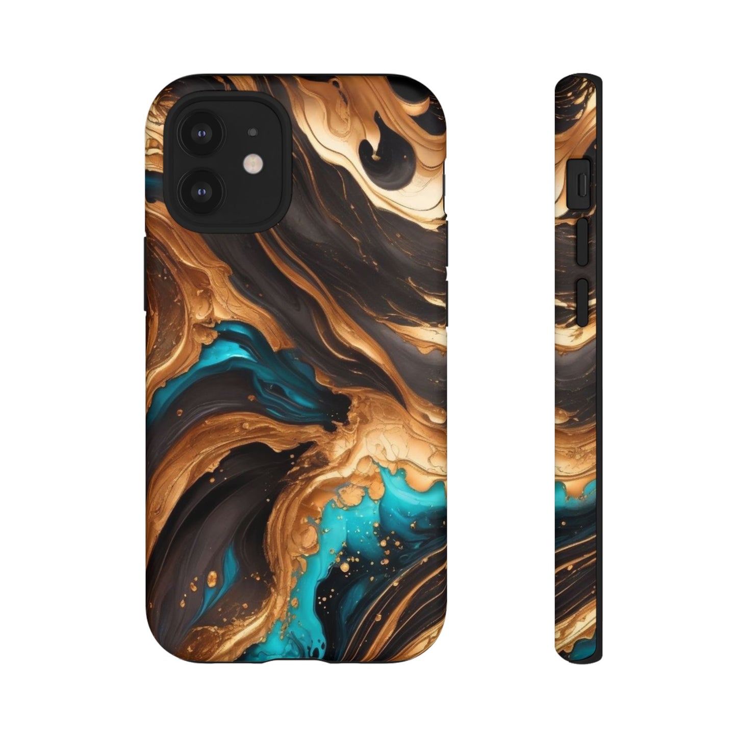 Metallic Swirls (iPhone X - iPhone 17 Pro Max) [TOUGH CASE]
