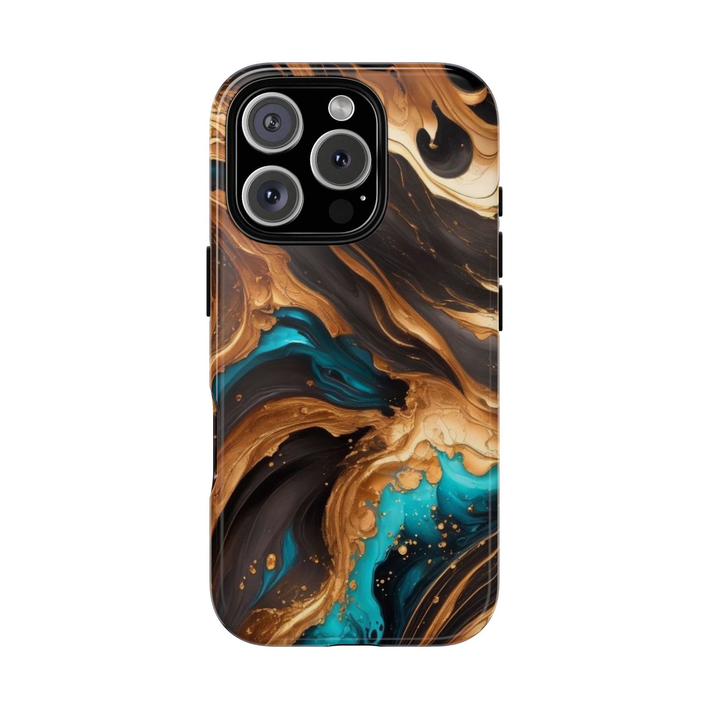 Metallic Swirls (iPhone X - iPhone 17 Pro Max) [TOUGH CASE]