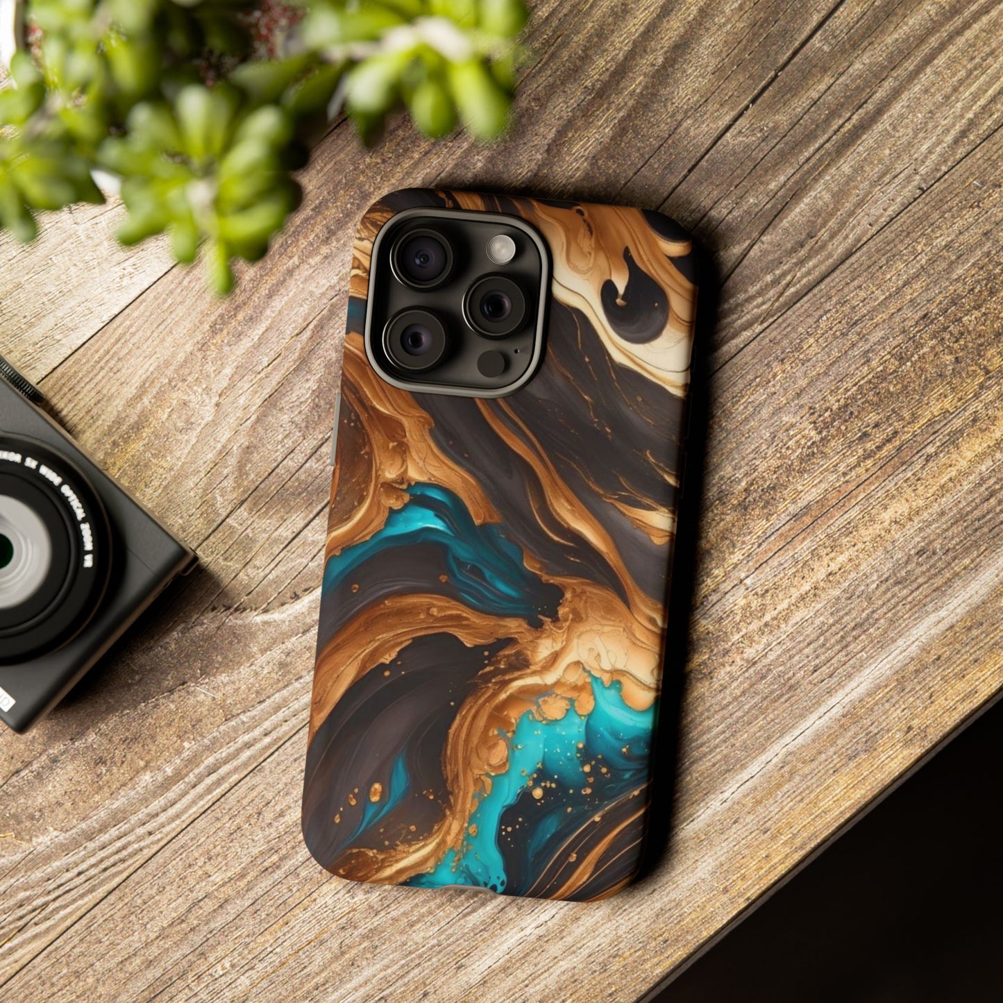 Metallic Swirls (iPhone X - iPhone 17 Pro Max) [TOUGH CASE]