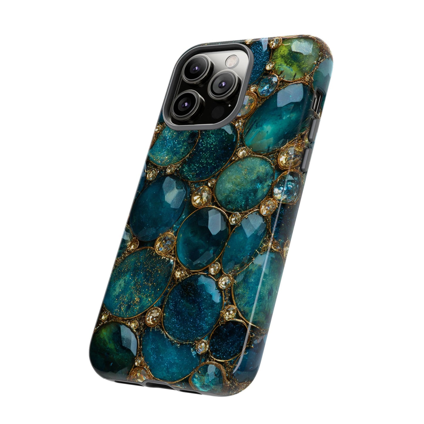 Blue Gemstones (iPhone Pro Max - iPhone X) [Tough Case]