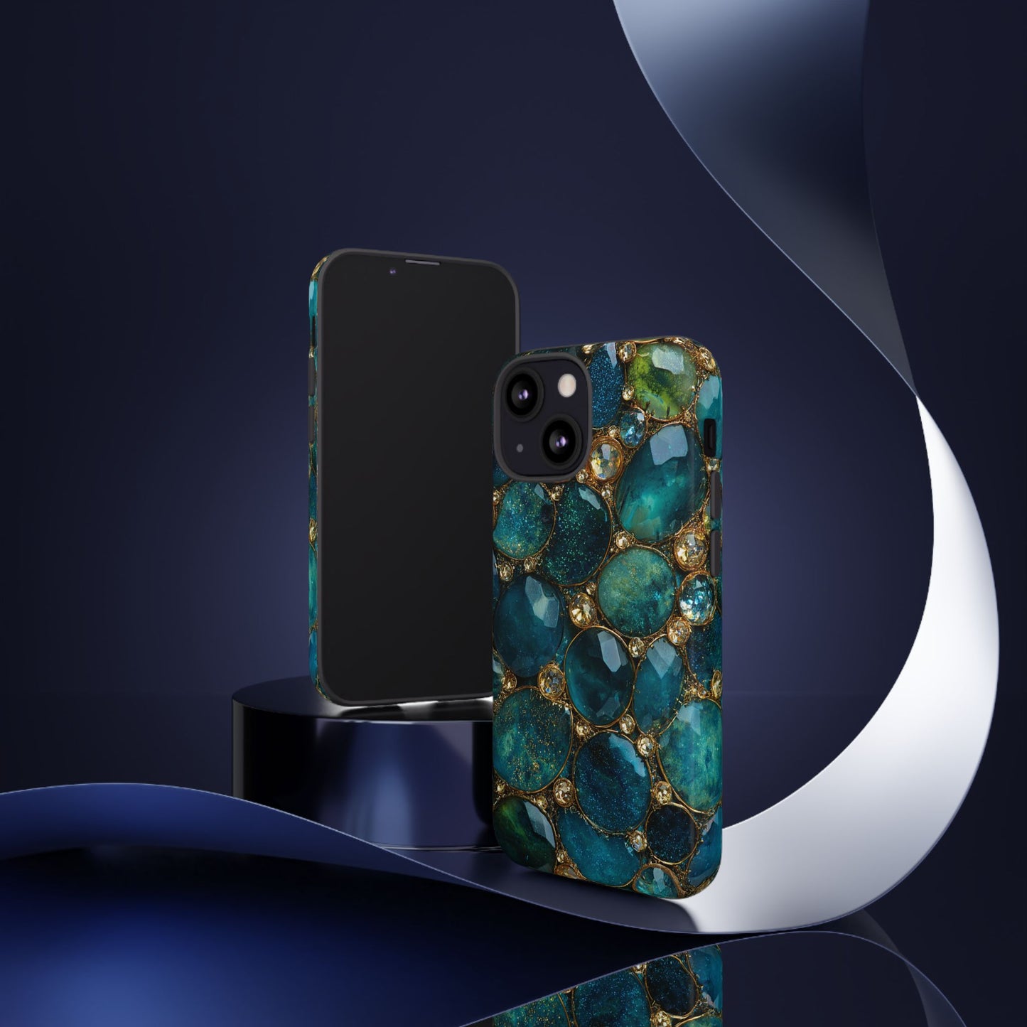 Blue Gemstones (iPhone Pro Max - iPhone X) [Tough Case]