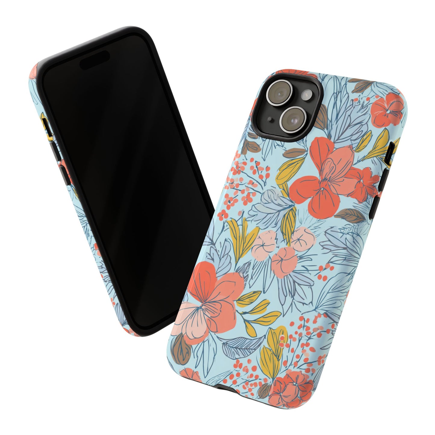 Floral 02 (iPhone X - iPhone 17 Pro Max) [TOUGH CASE]