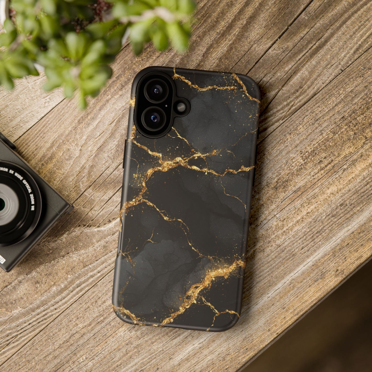 Black & Gold Marble [TOUGH CASE]