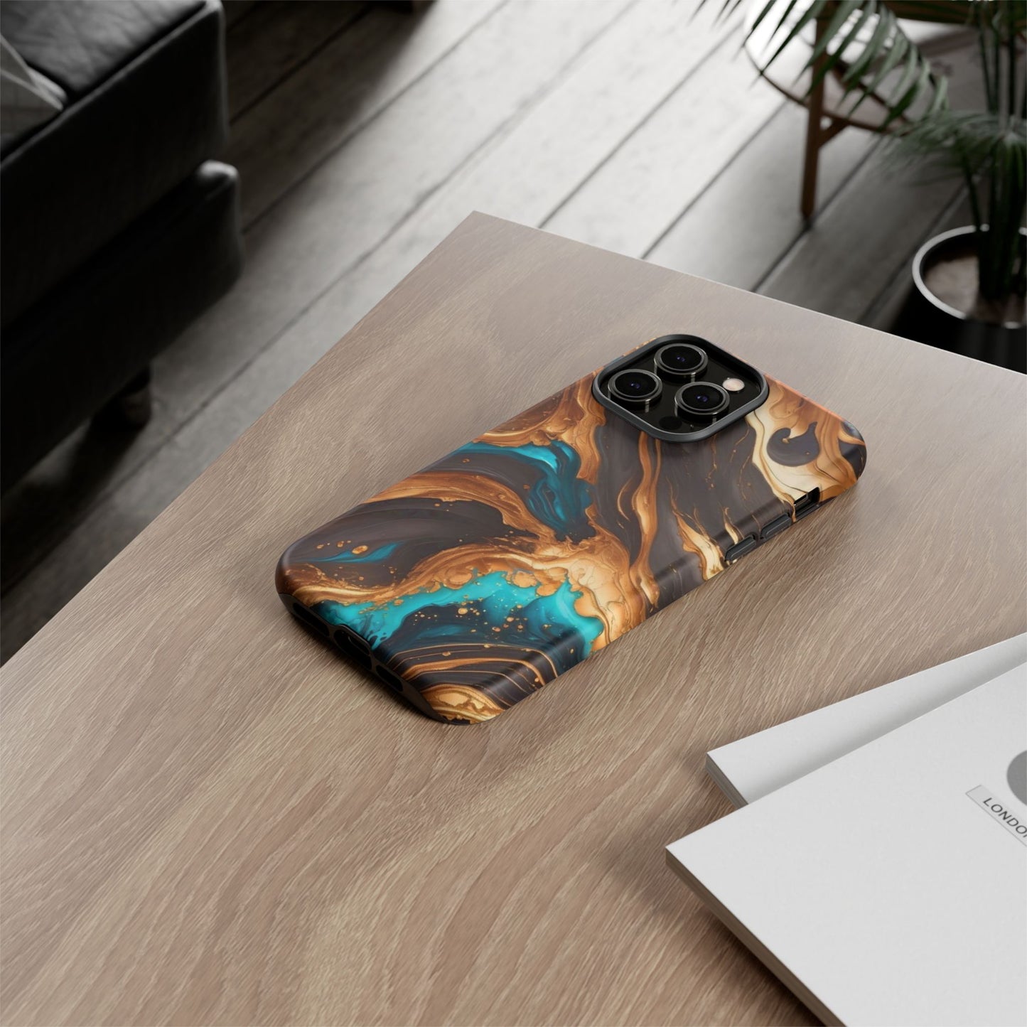 Metallic Swirls (iPhone X - iPhone 17 Pro Max) [TOUGH CASE]