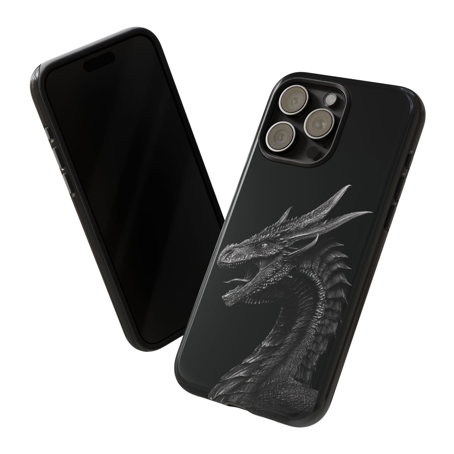 Black & White Dragon (iPhone X - iPhone 17 Pro Max) [TOUGH CASE]