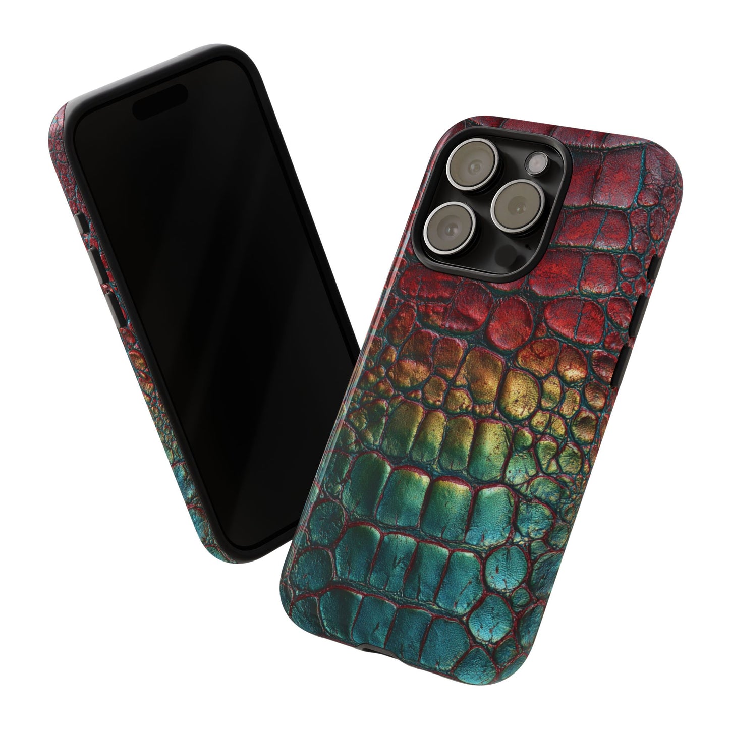 Red, Yellow, Blue Crocodile Skin [TOUGH CASE]