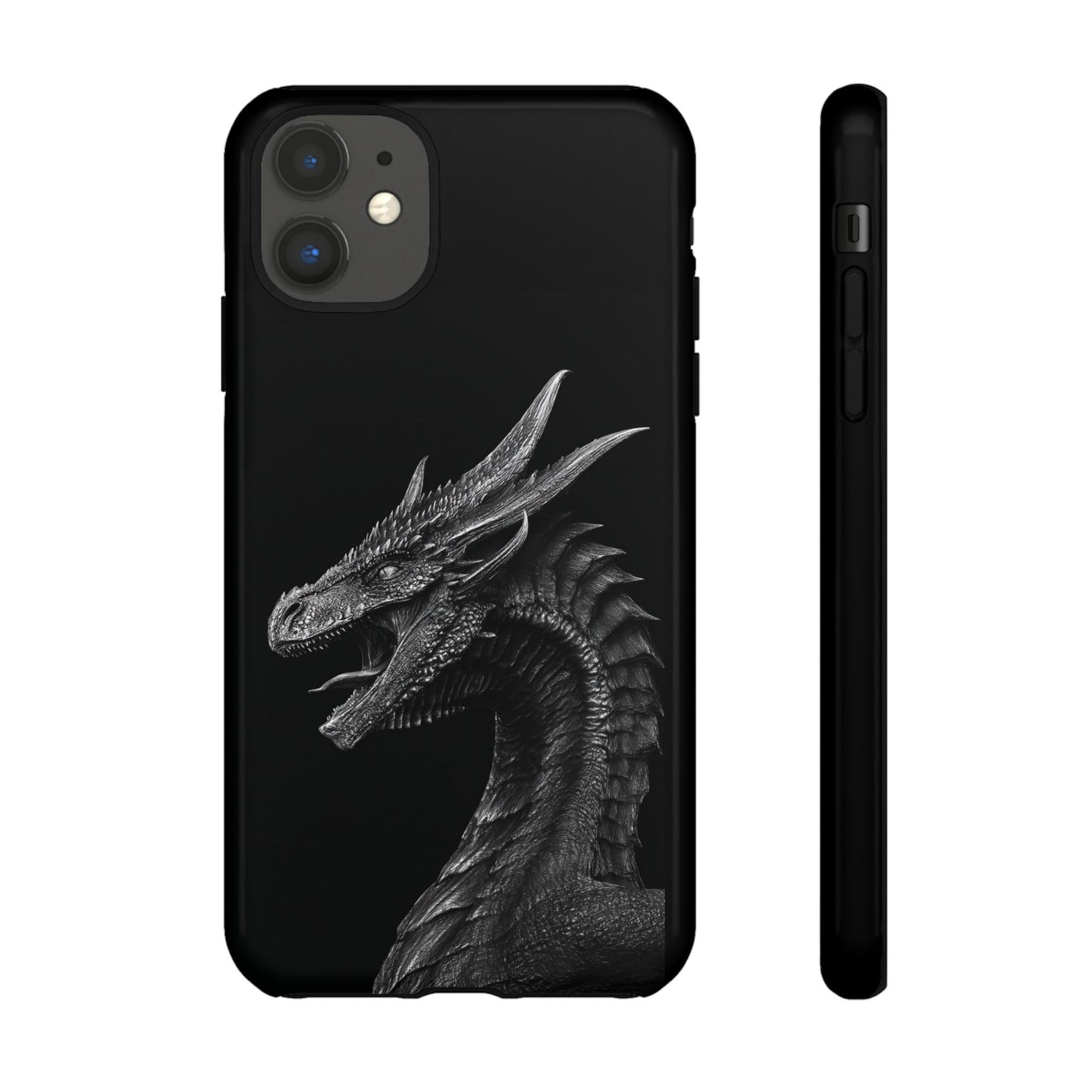 Black & White Dragon (iPhone X - iPhone 17 Pro Max) [TOUGH CASE]