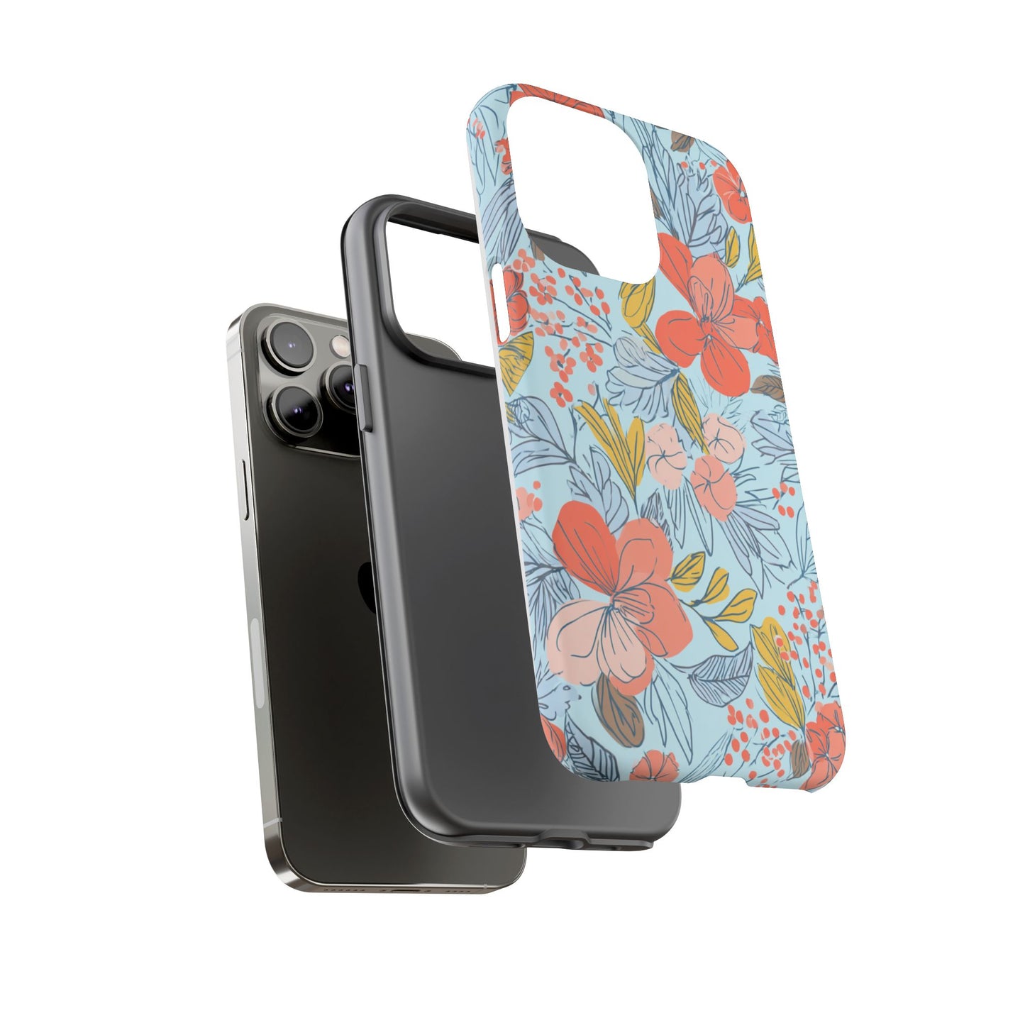 Floral 02 (iPhone X - iPhone 17 Pro Max) [TOUGH CASE]