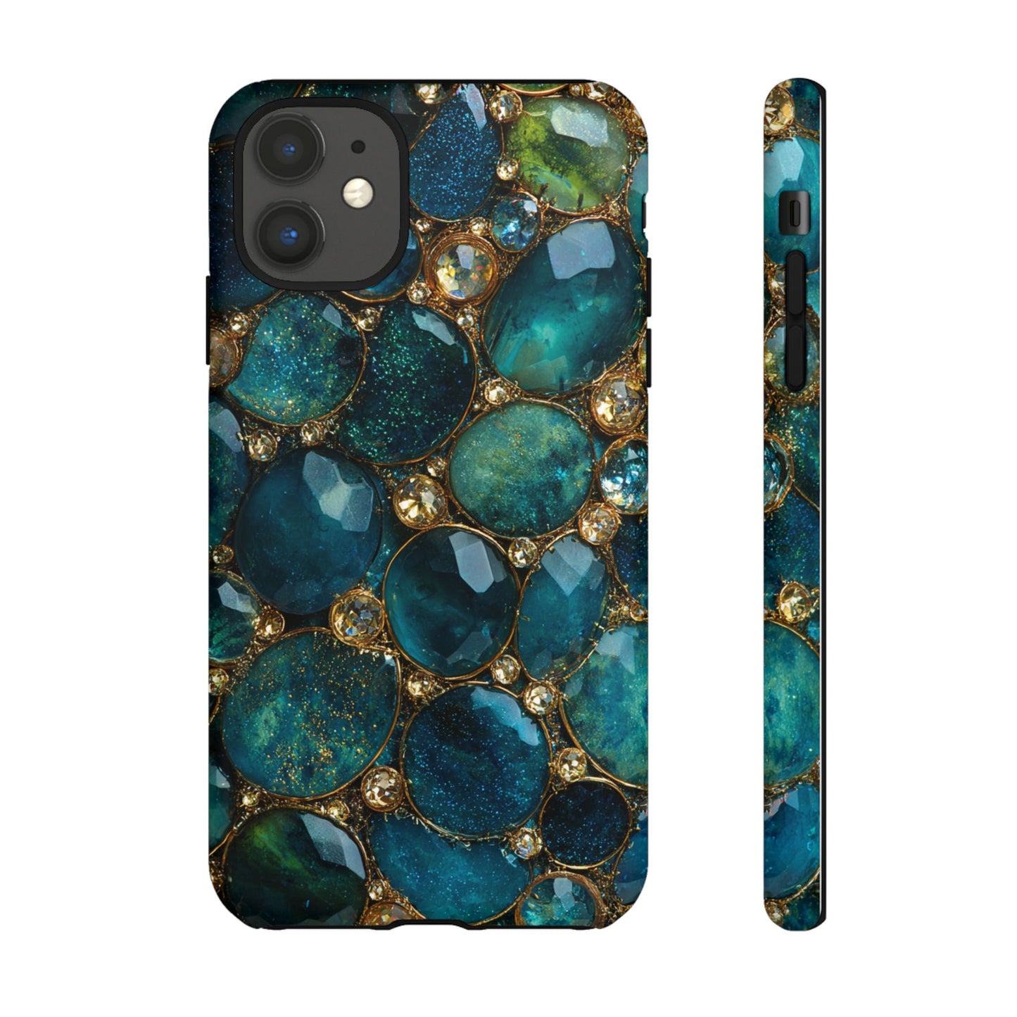 Blue Gemstones (iPhone Pro Max - iPhone X) [Tough Case]