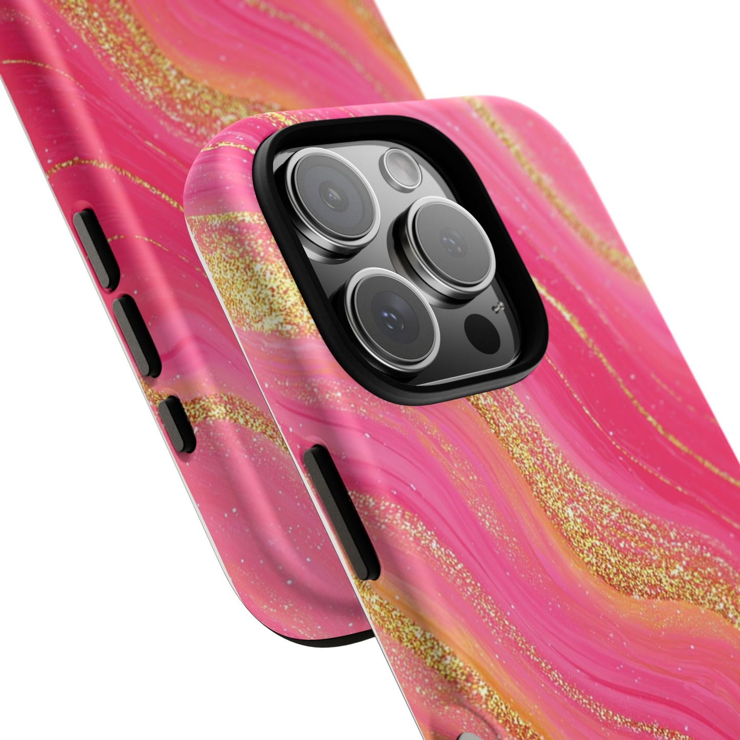 Pink and Glitter Gold Marble [TOUGH CASE]