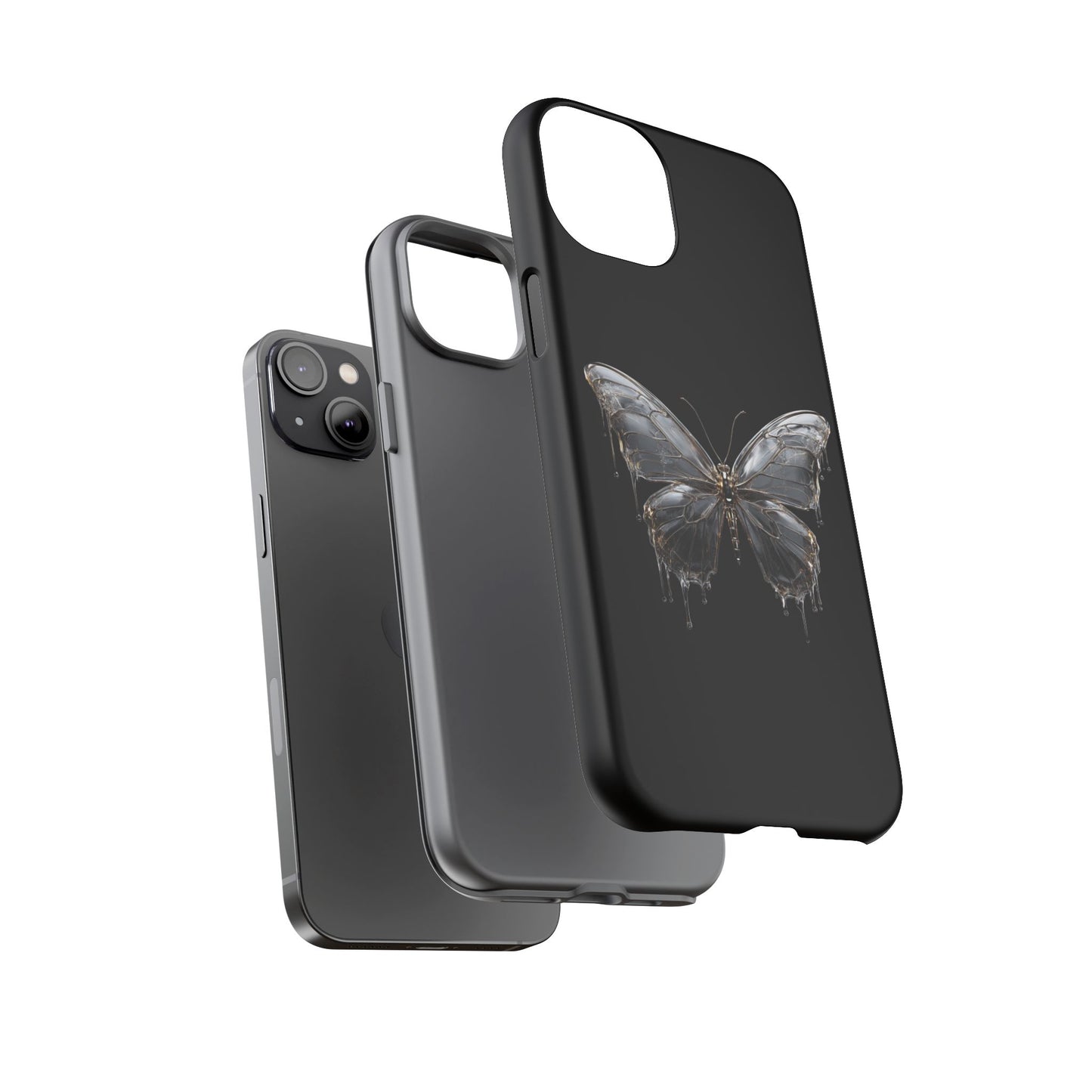 Metallic Butterfly (iPhone X - iPhone 17 Pro Max) [TOUGH CASE]