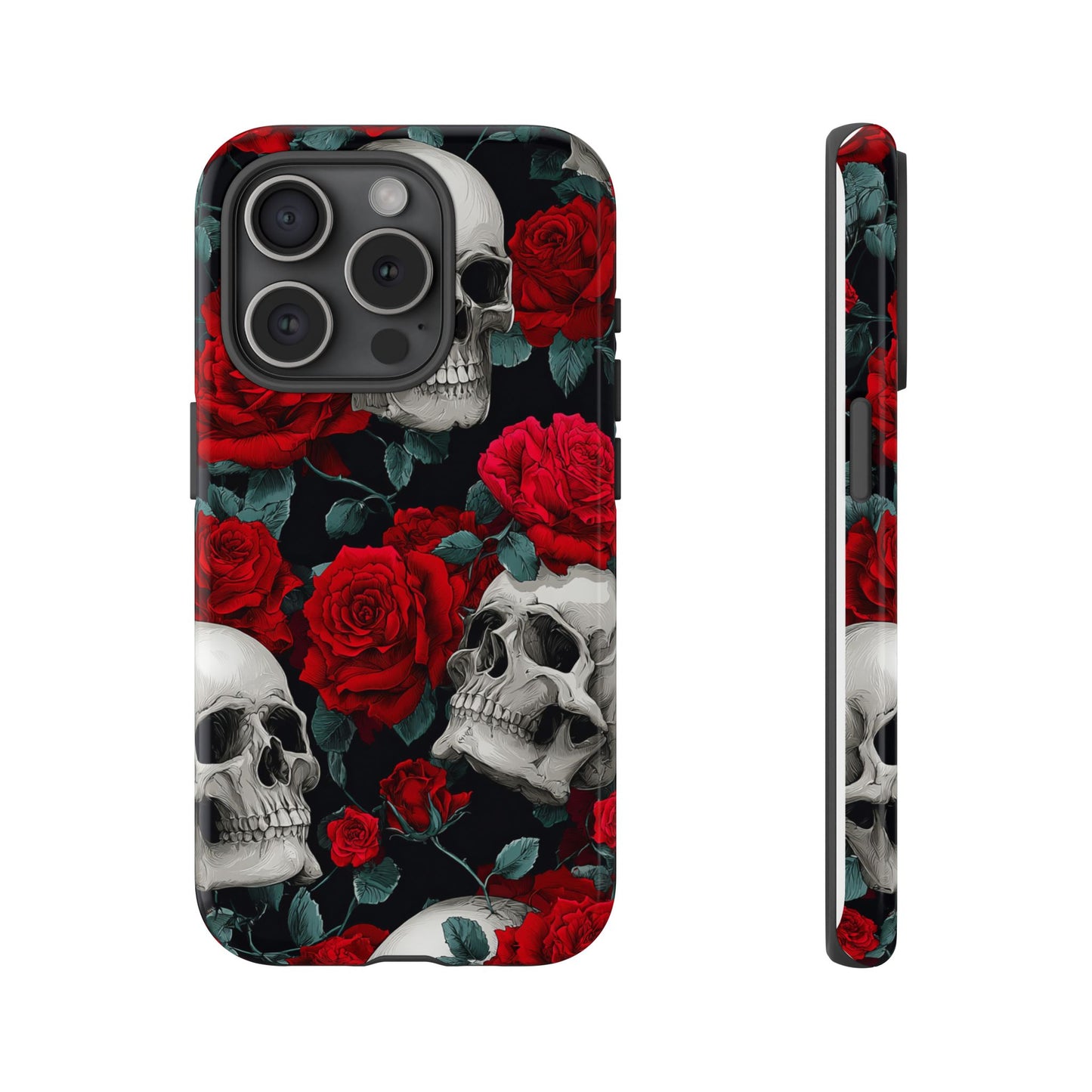 LOW STOCK Skull & Red Roses [TOUGH CASE]