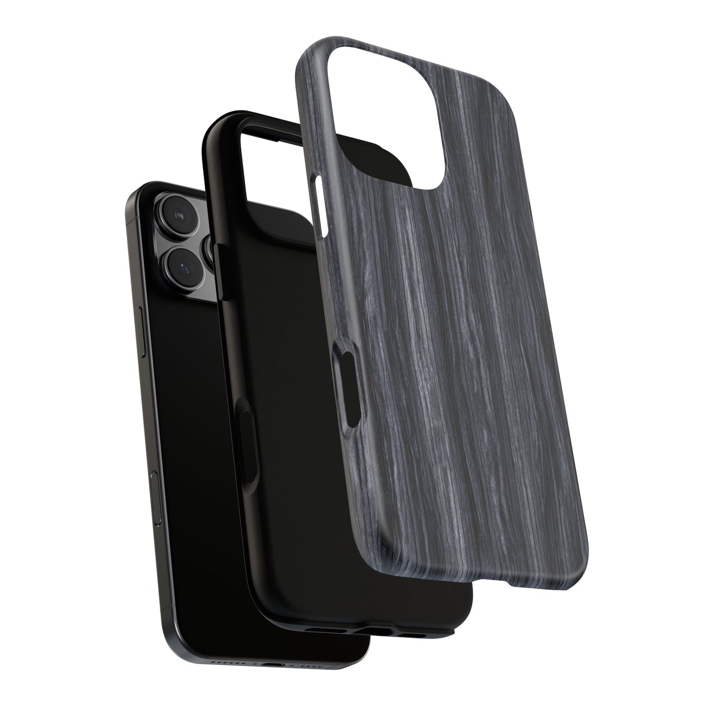 Black Wood (iPhone X - iPhone 17 Pro Max) [TOUGH CASE]