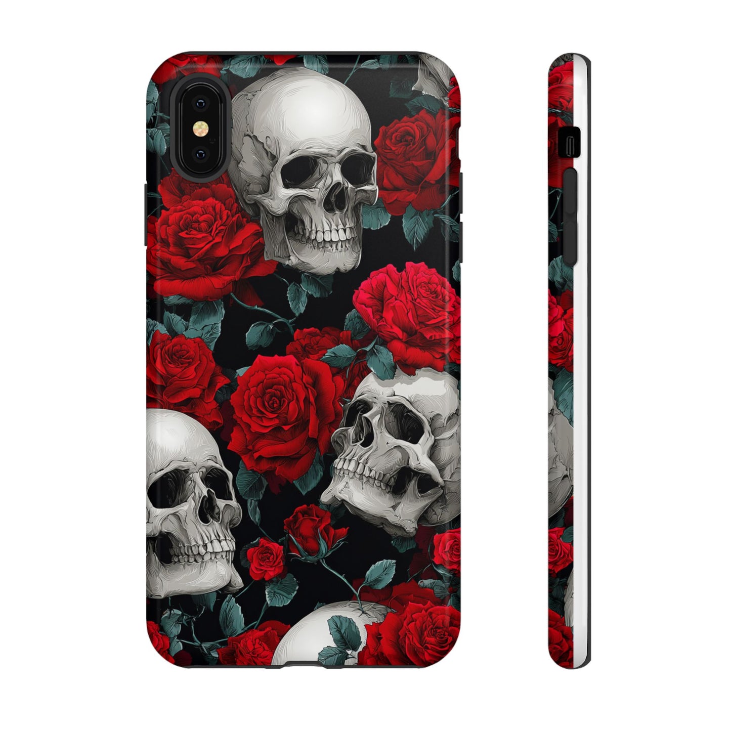 LOW STOCK Skull & Red Roses [TOUGH CASE]