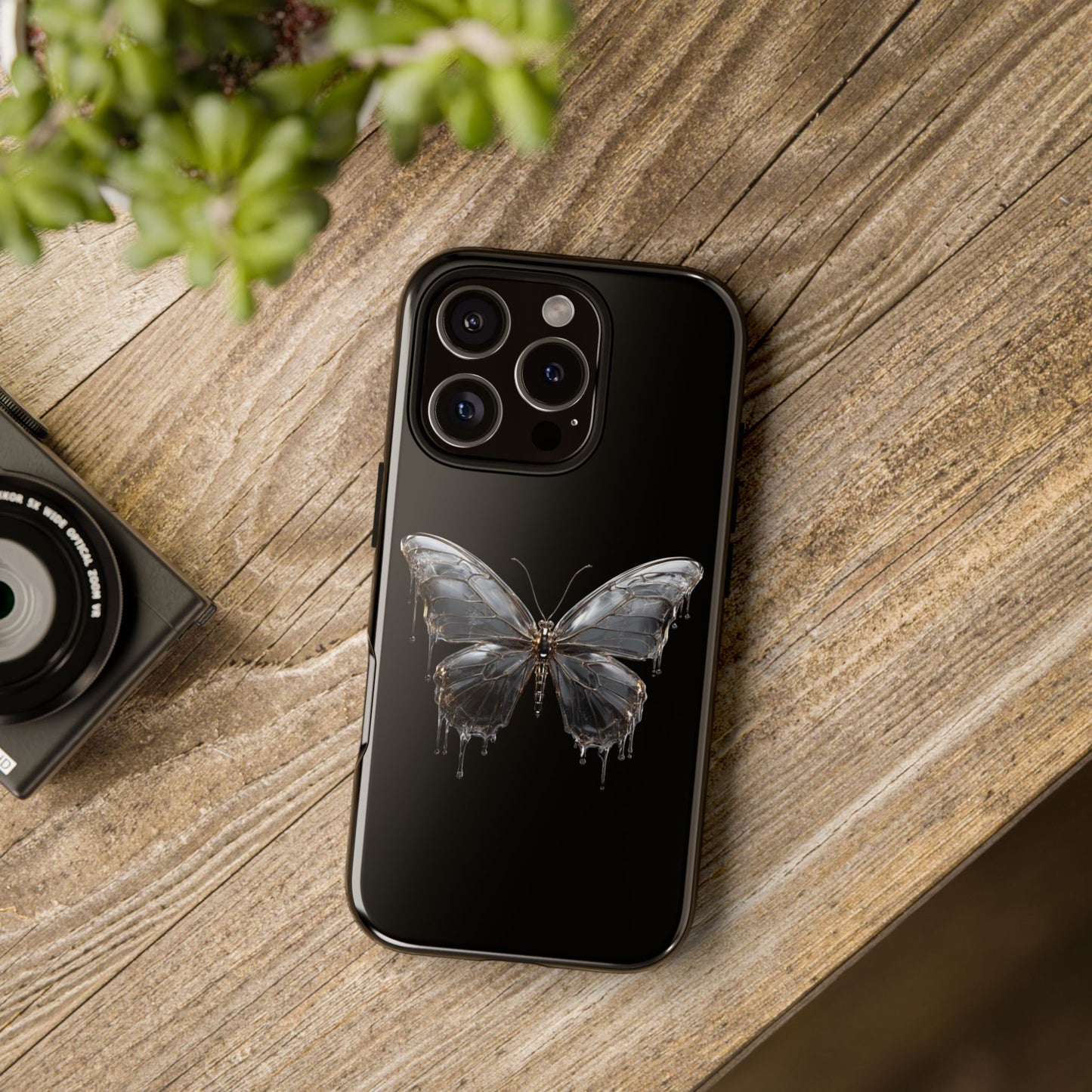 Metallic Butterfly (iPhone X - iPhone 17 Pro Max) [TOUGH CASE]