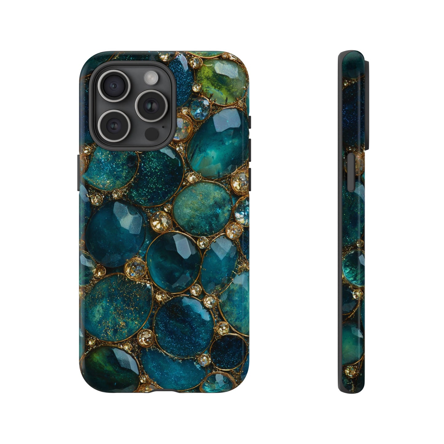 Blue Gemstones (iPhone Pro Max - iPhone X) [Tough Case]