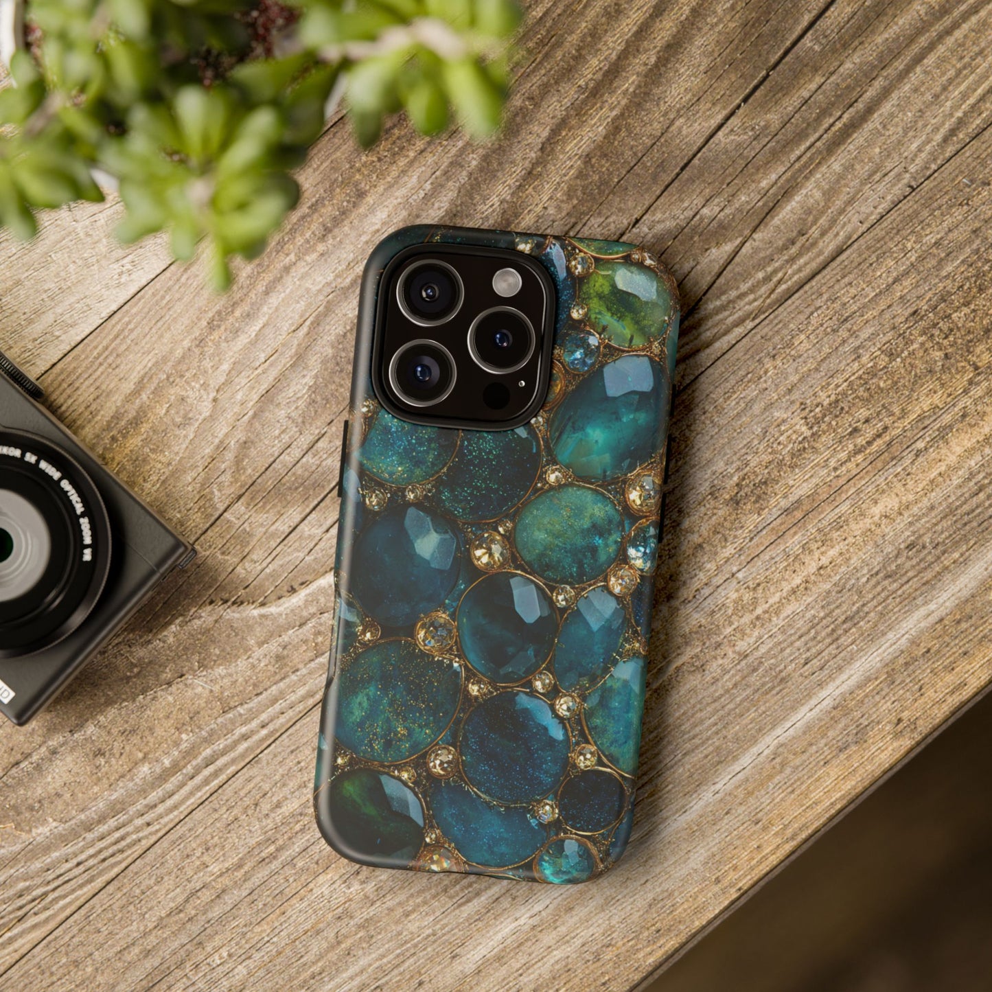 Blue Gemstones (iPhone Pro Max - iPhone X) [Tough Case]