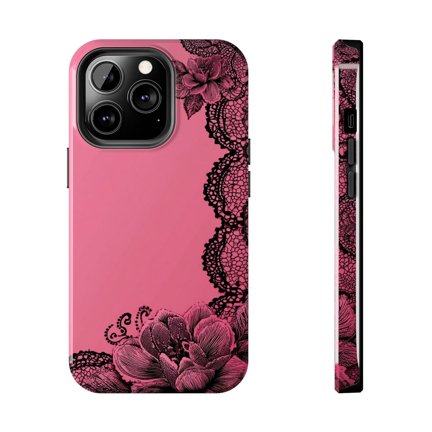 Pink Floral Lace