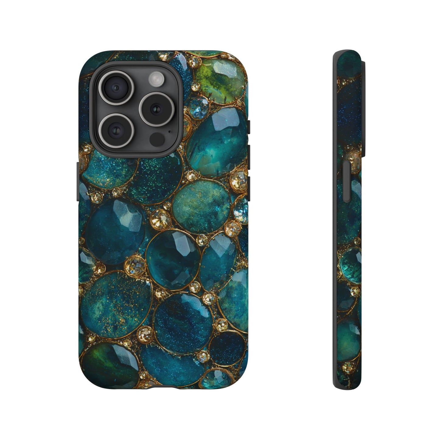 Blue Gemstones (iPhone Pro Max - iPhone X) [Tough Case]