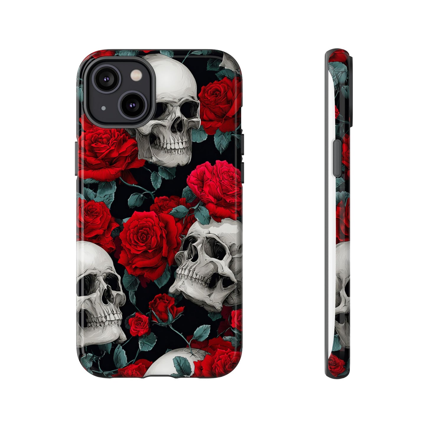 LOW STOCK Skull & Red Roses [TOUGH CASE]
