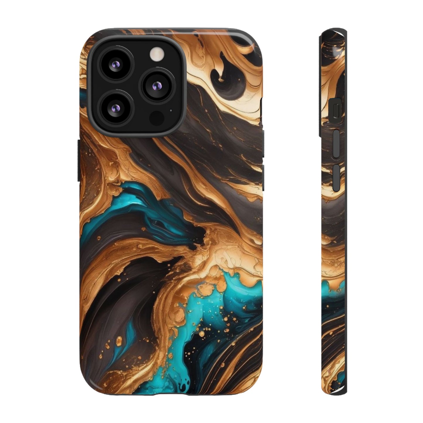 Metallic Swirls (iPhone X - iPhone 17 Pro Max) [TOUGH CASE]