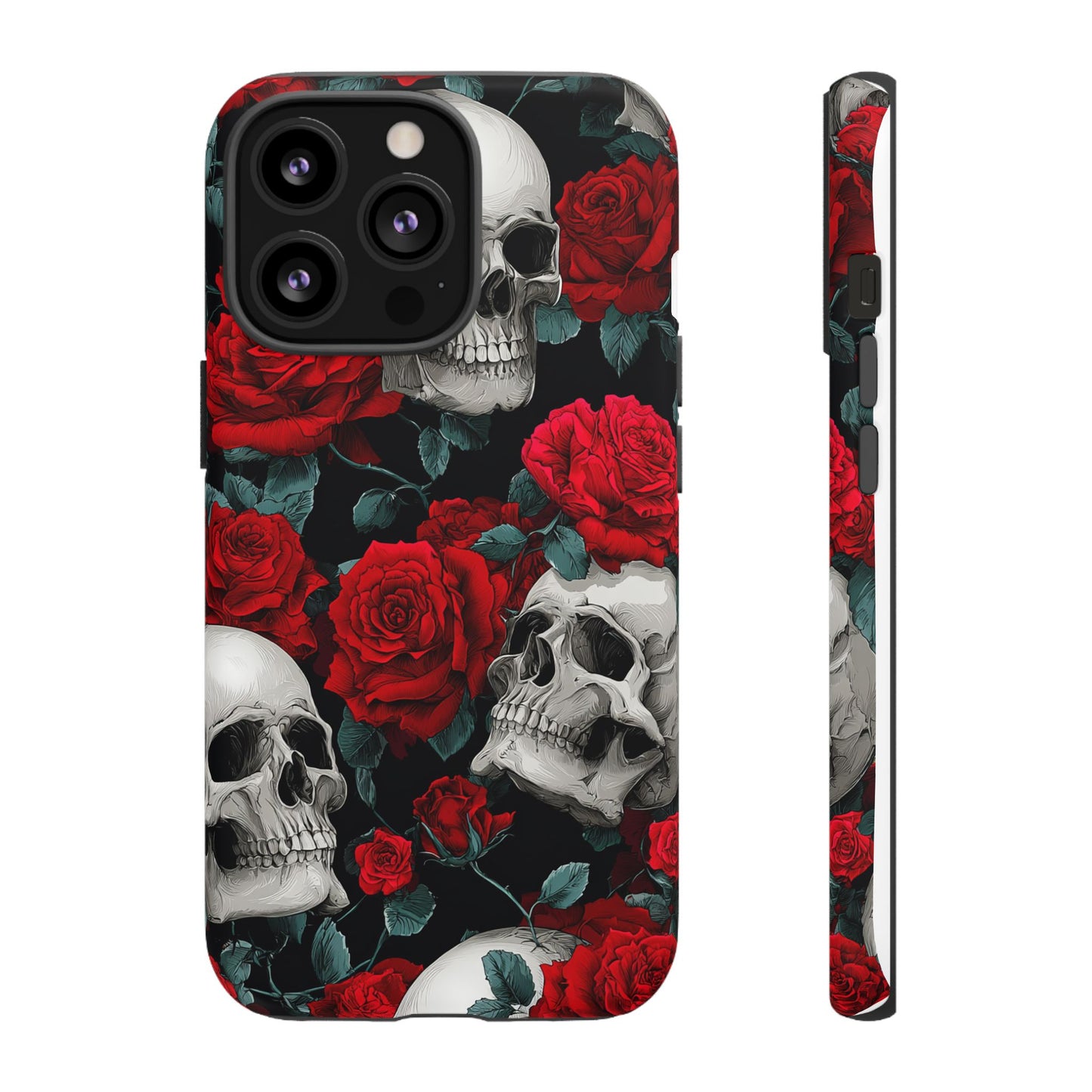 LOW STOCK Skull & Red Roses [TOUGH CASE]