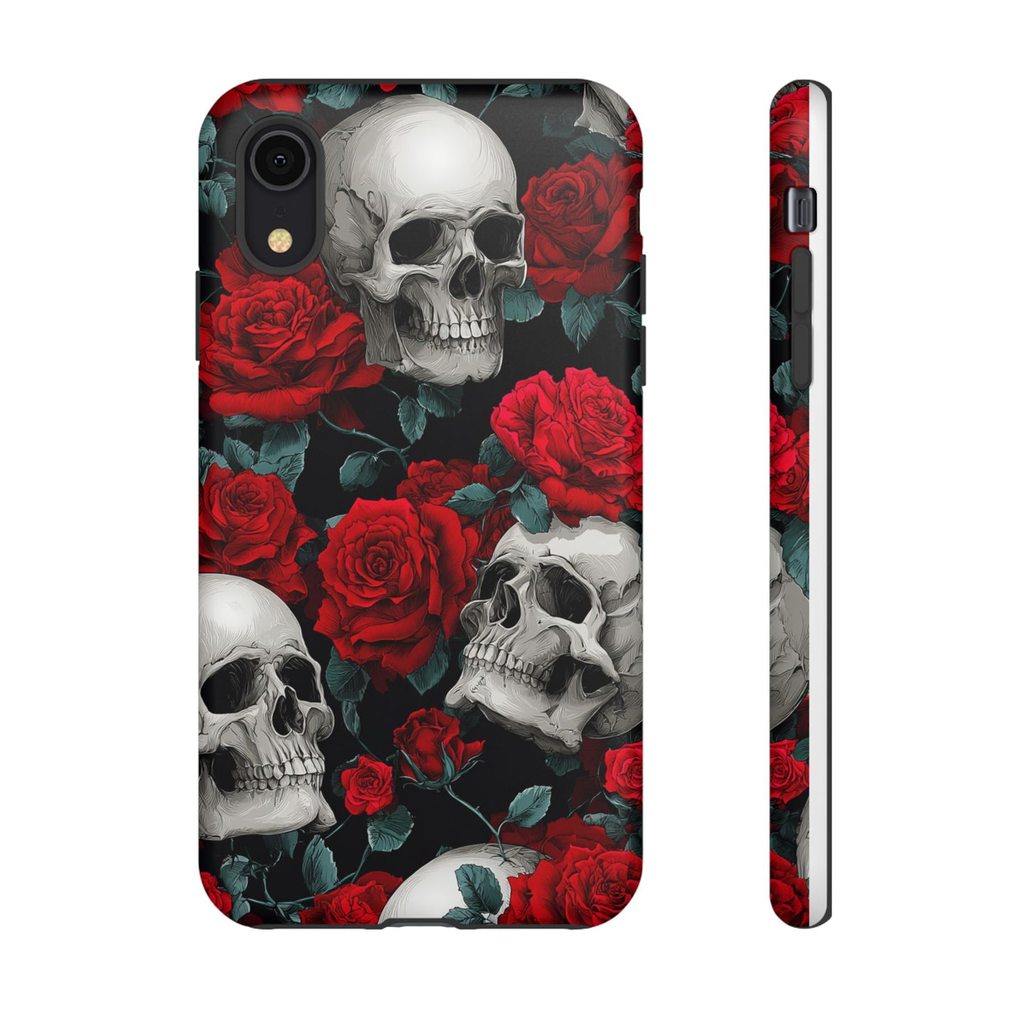 LOW STOCK Skull & Red Roses [TOUGH CASE]