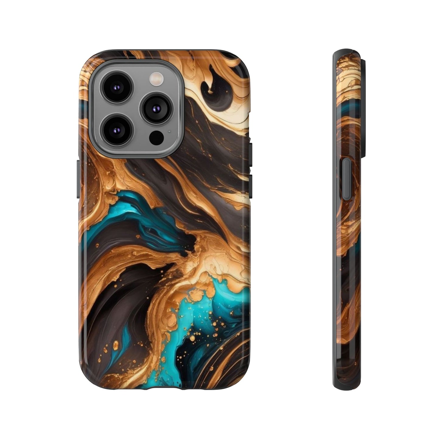 Metallic Swirls (iPhone X - iPhone 17 Pro Max) [TOUGH CASE]