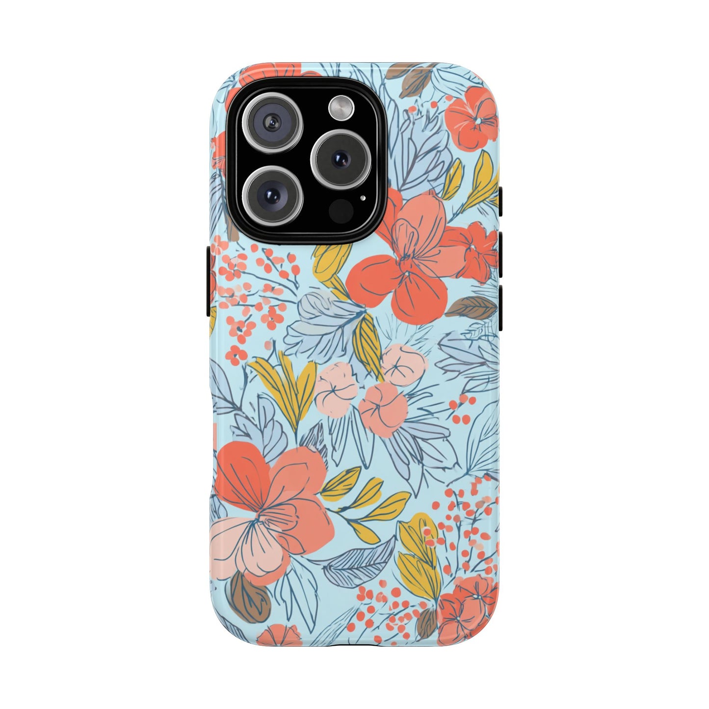 Floral 02 (iPhone X - iPhone 17 Pro Max) [TOUGH CASE]