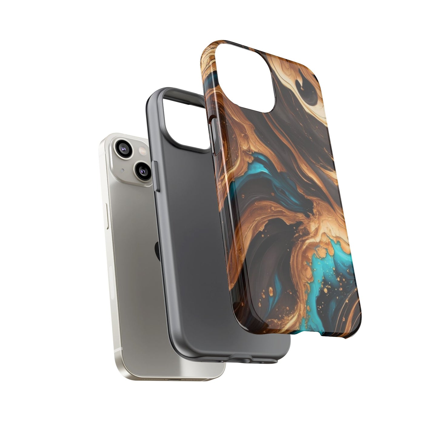 Metallic Swirls (iPhone X - iPhone 17 Pro Max) [TOUGH CASE]