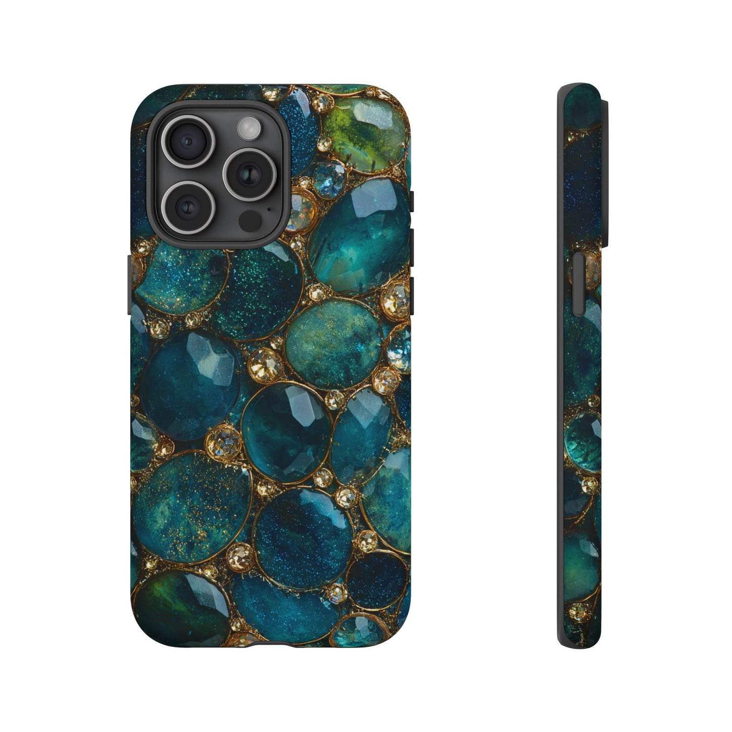 Blue Gemstones (iPhone Pro Max - iPhone X) [Tough Case]